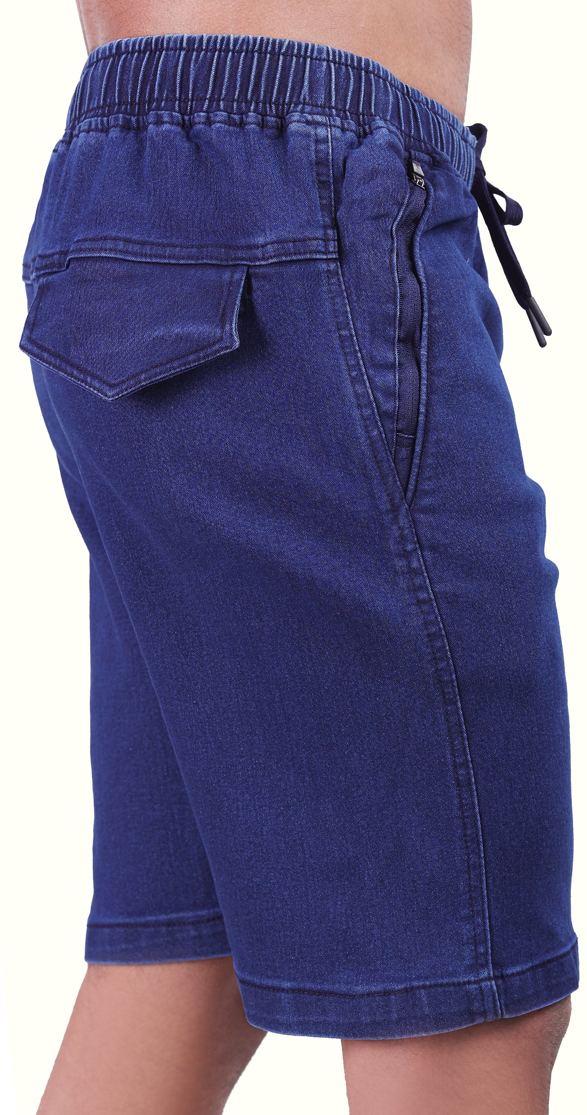 Men's Blue Tropical Sunset Solid Bermuda Comfort Cotton