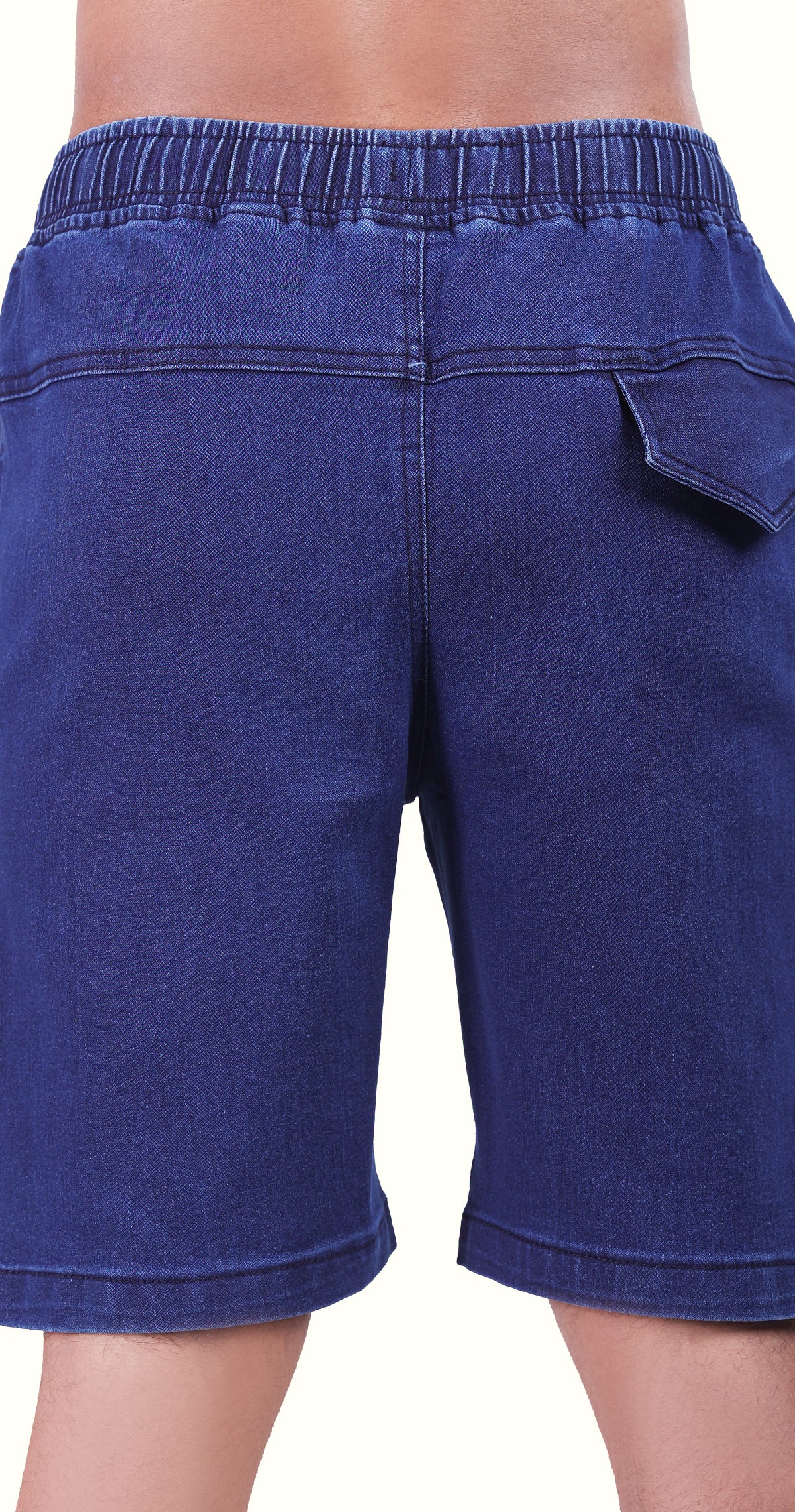 Men's Blue Tropical Sunset Solid Bermuda Comfort Cotton