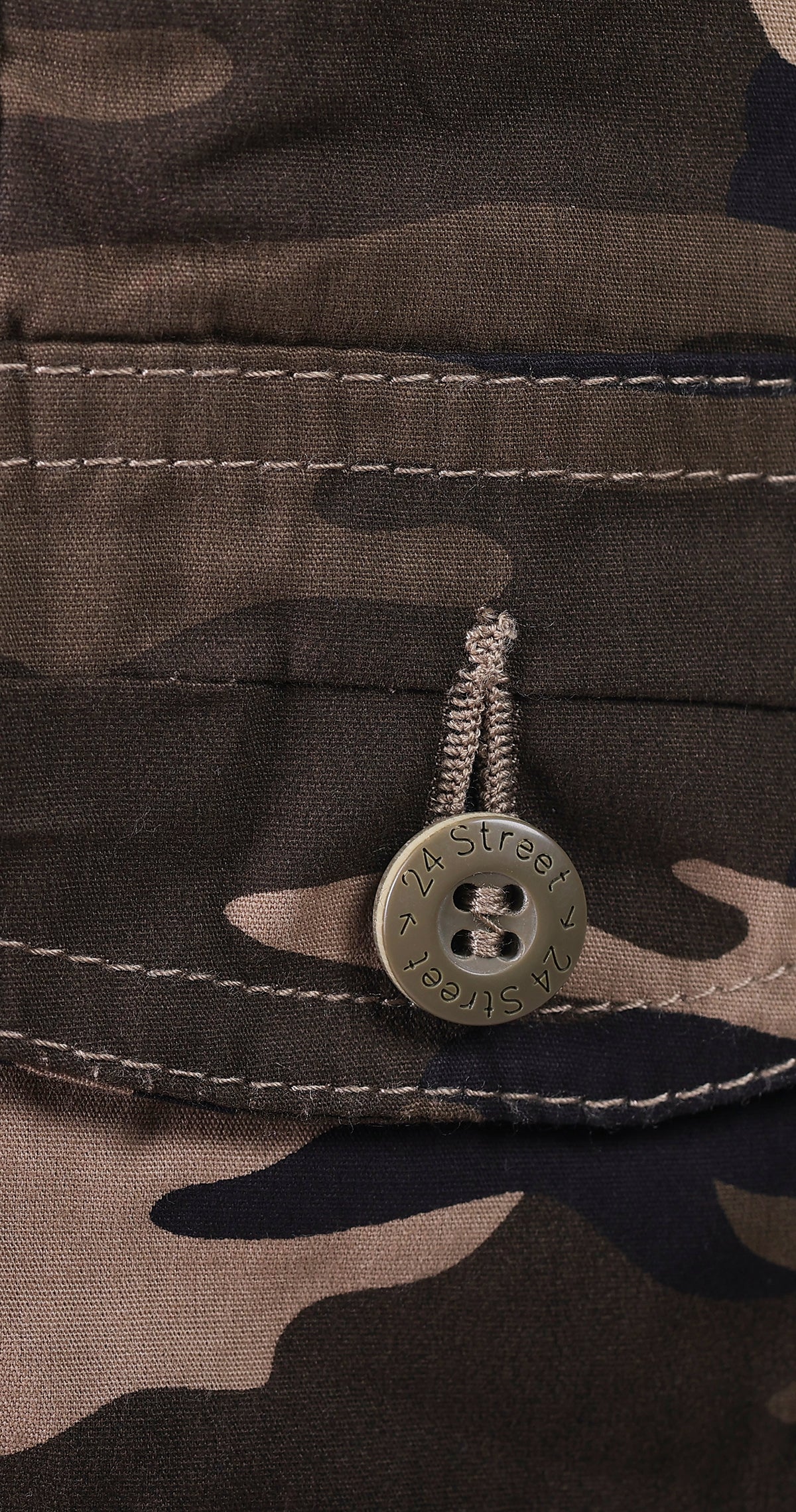 Men's Brown Easy Breezy Bermuda Military Print Comfort Cotton