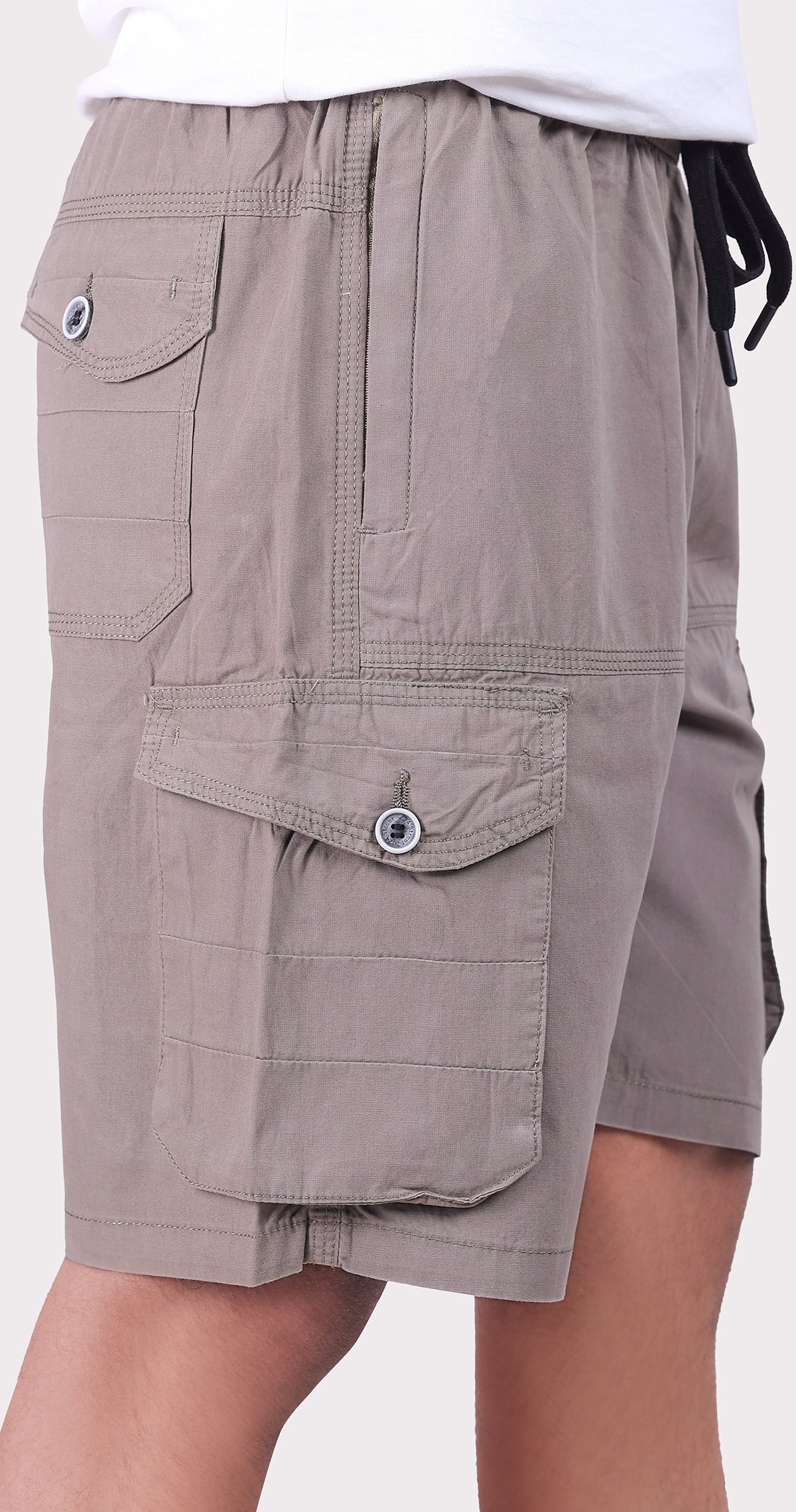 Men's Grey Sand Done Solid Bermuda Comfort Cotton