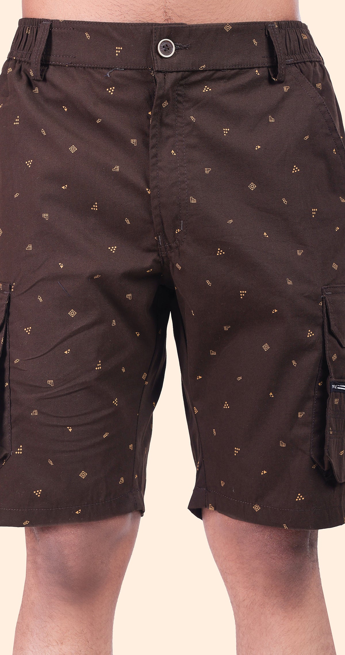 Men's Coffee Palm Paradise Printed Bermuda Comfort Cotton
