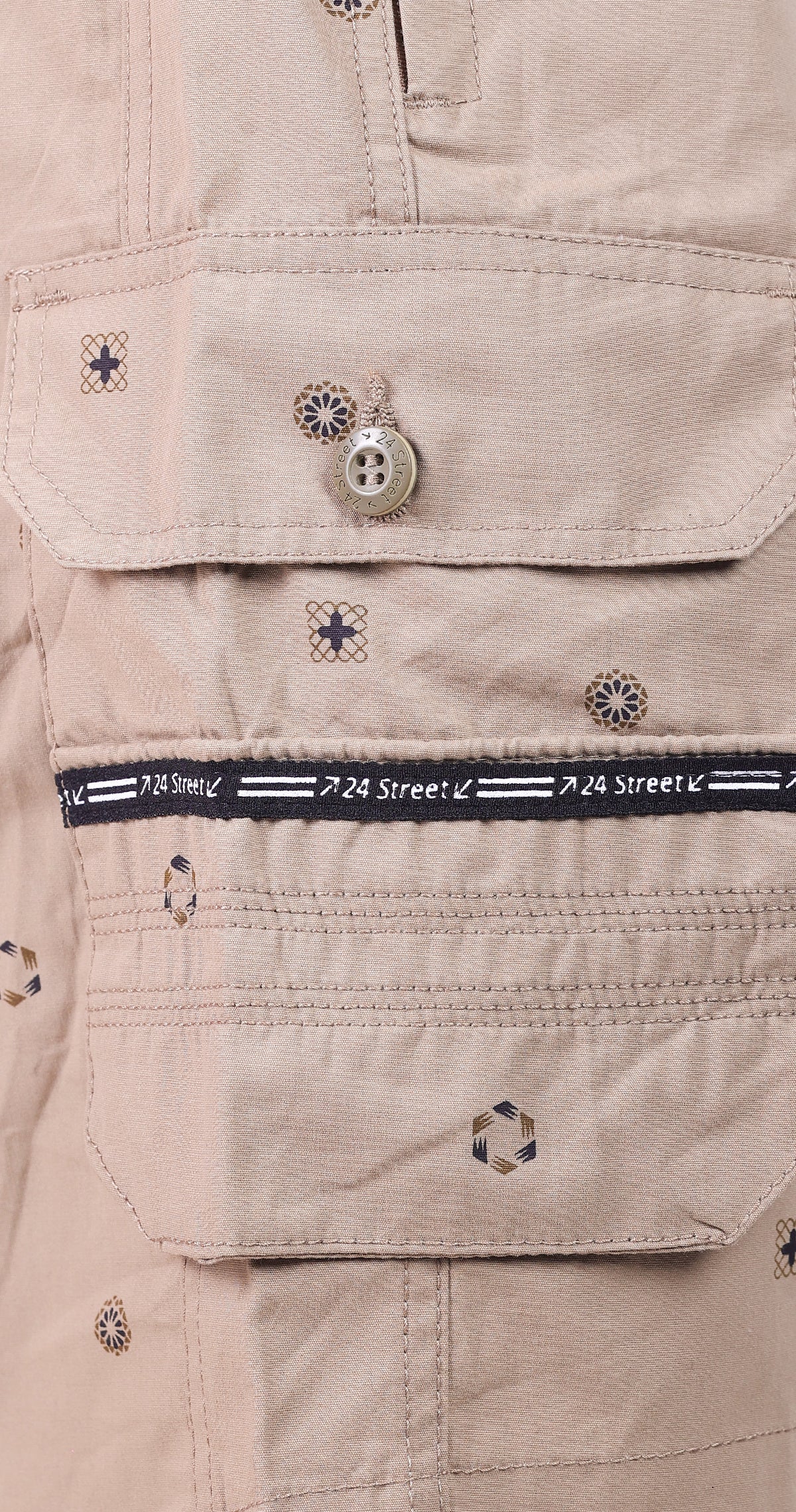 Men's Beige Palm Paradise Printed Bermuda Comfort Cotton