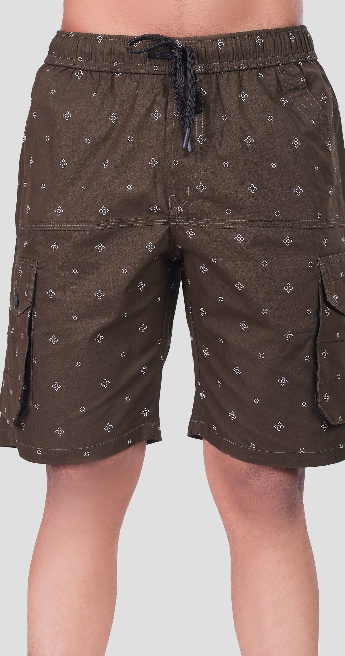 Men's Green Shorelines Styles Printed Bermuda Comfort Cotton