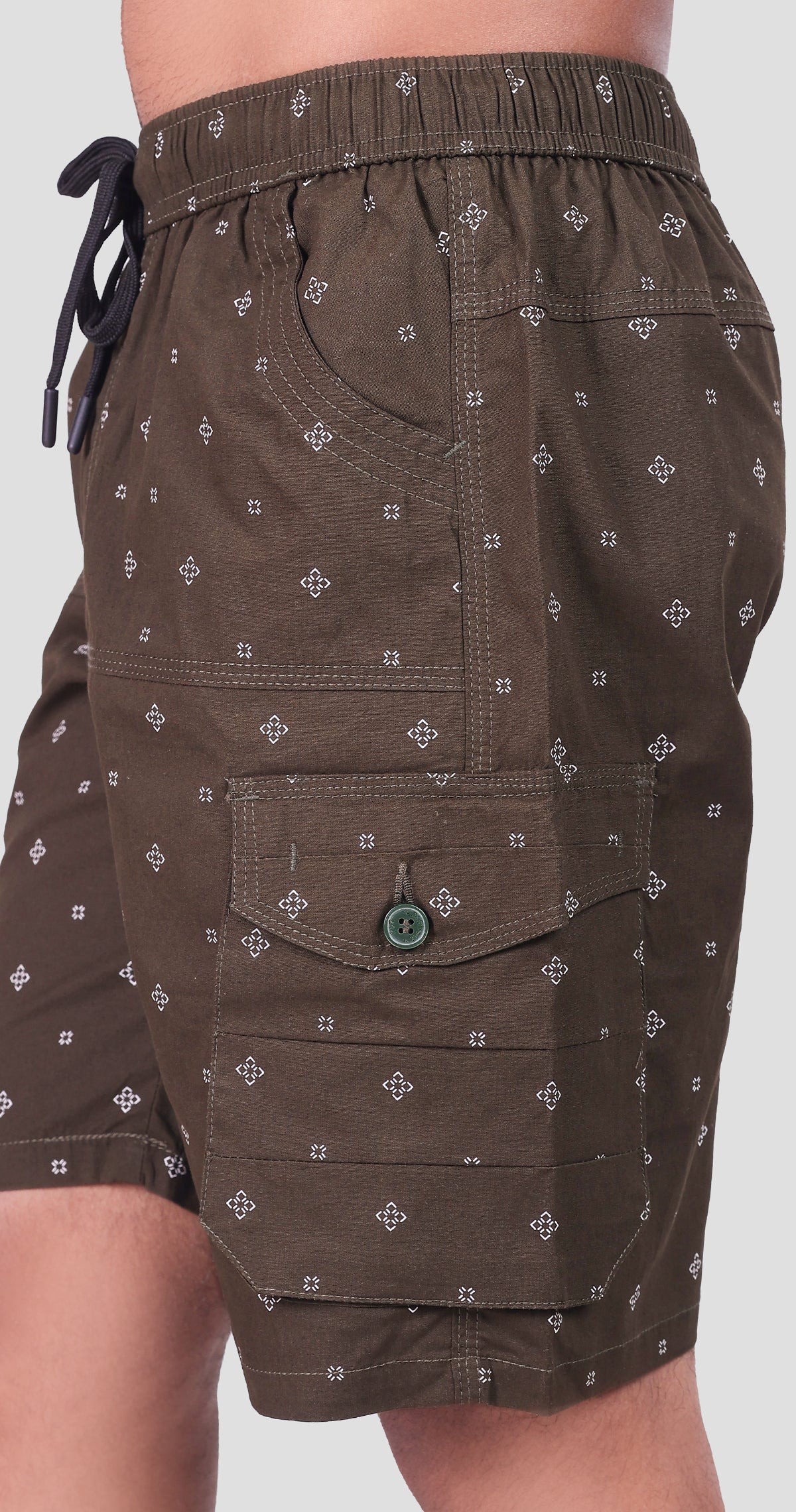 Men's Green Shorelines Styles Printed Bermuda Comfort Cotton