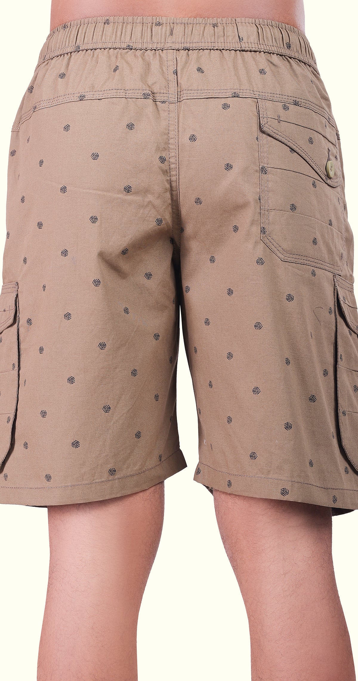 Men's Dusty Olive Shorelines Styles Printed Bermuda Comfort Cotton