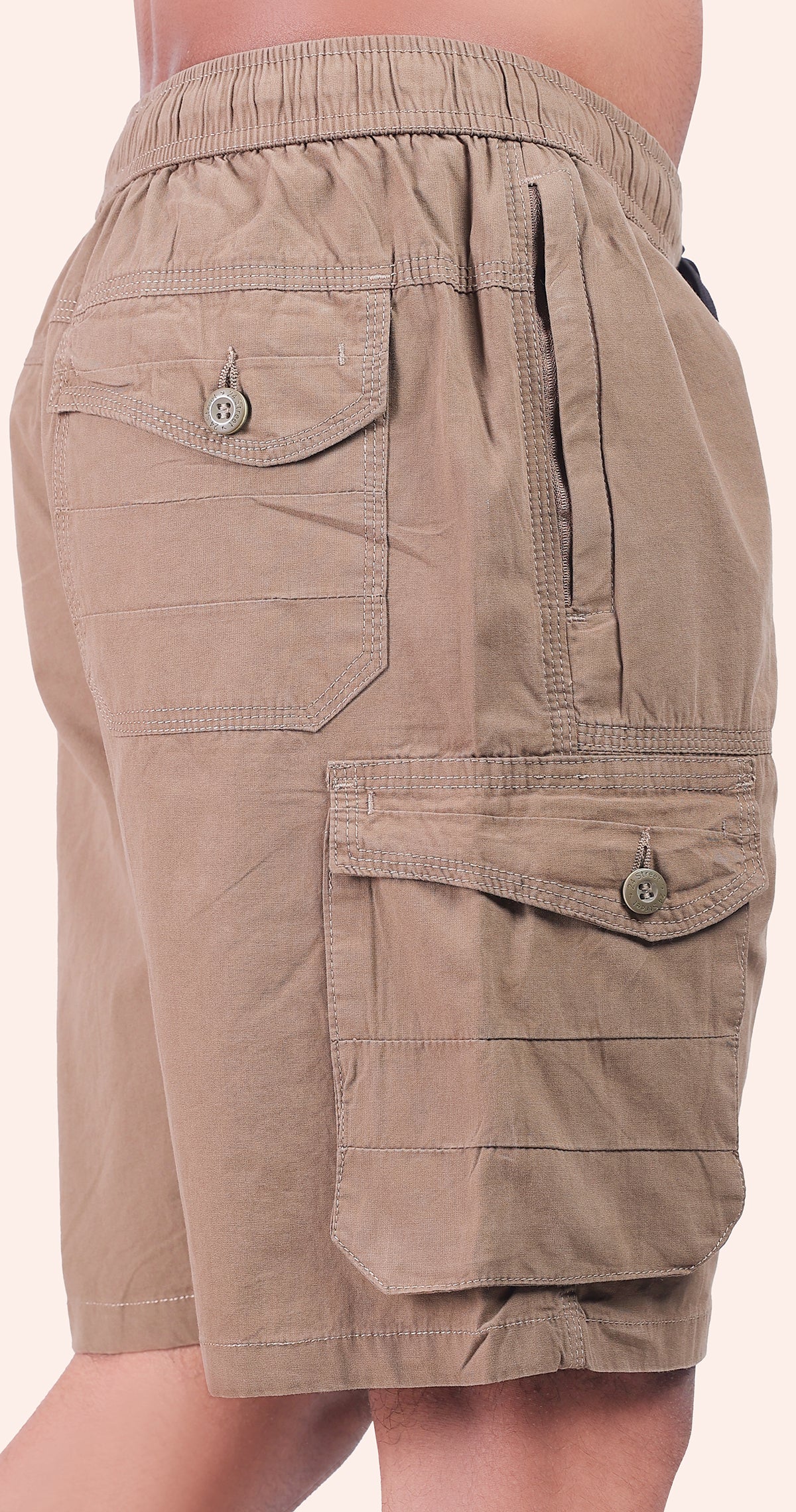 Men's Dusty Olive Sand Done Solid Bermuda Comfort Cotton