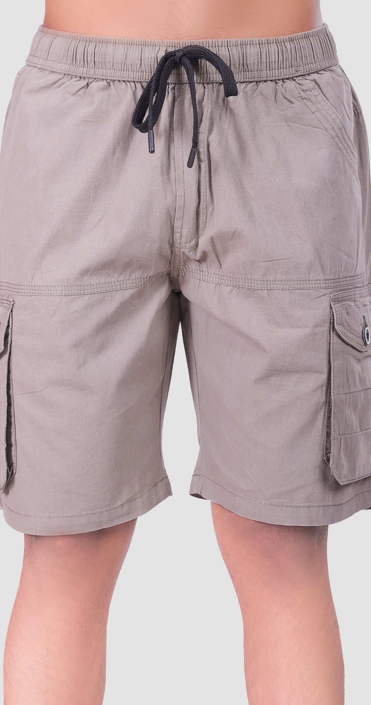 Men's Grey Sand Done Solid Bermuda Comfort Cotton
