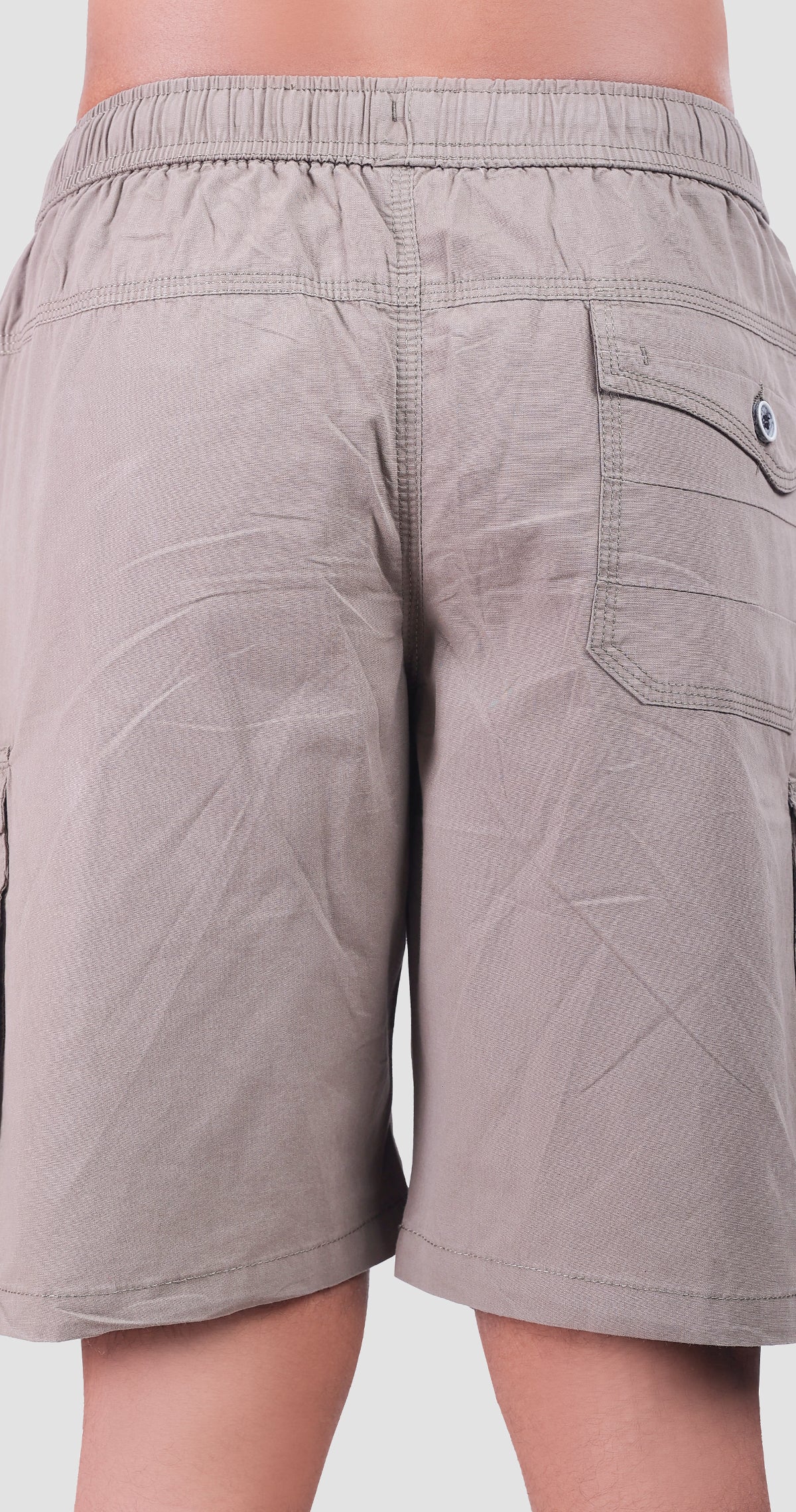Men's Grey Sand Done Solid Bermuda Comfort Cotton