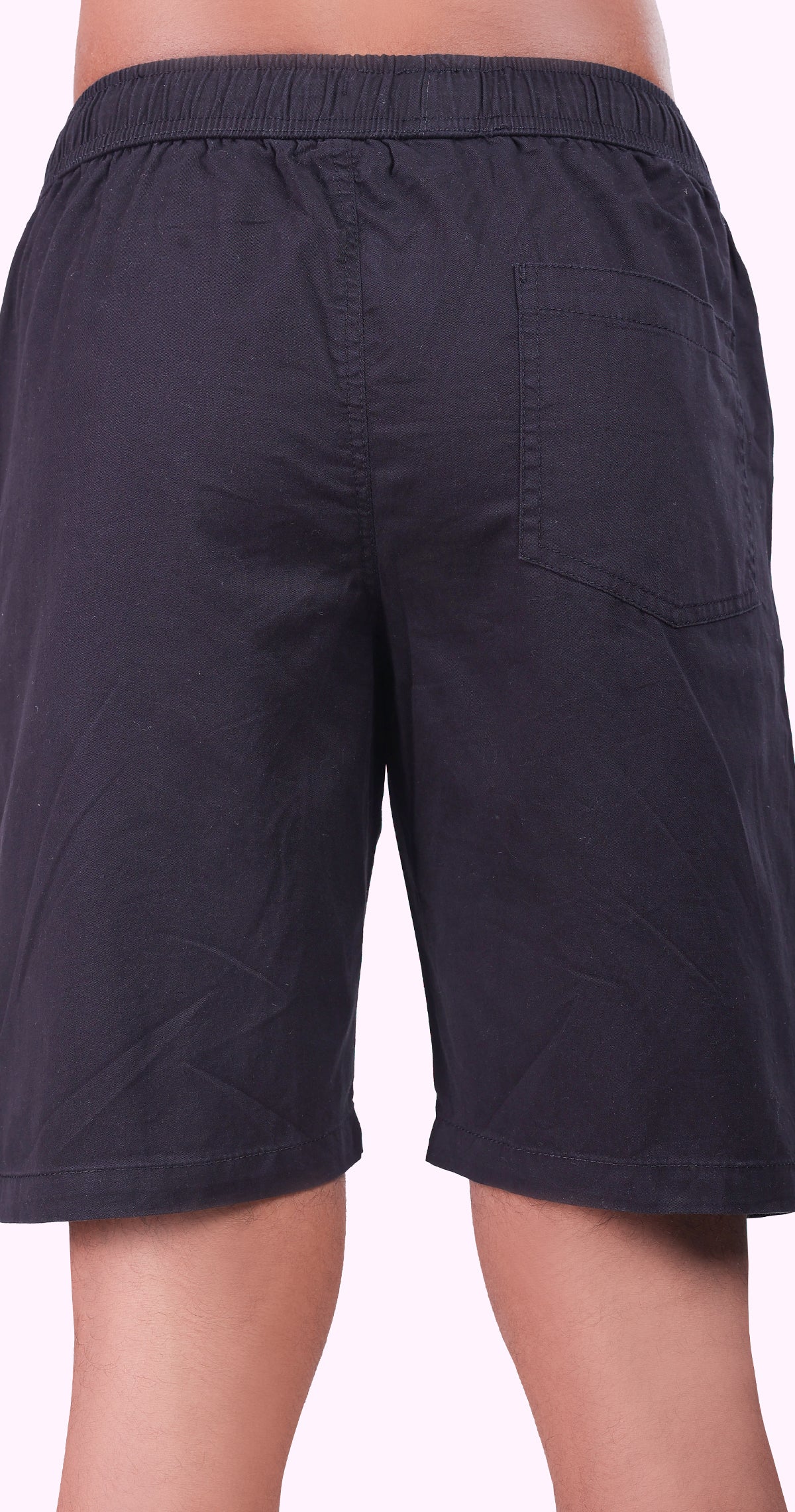 Men's Black Coastal Chill Solid Bermuda Comfort Cotton