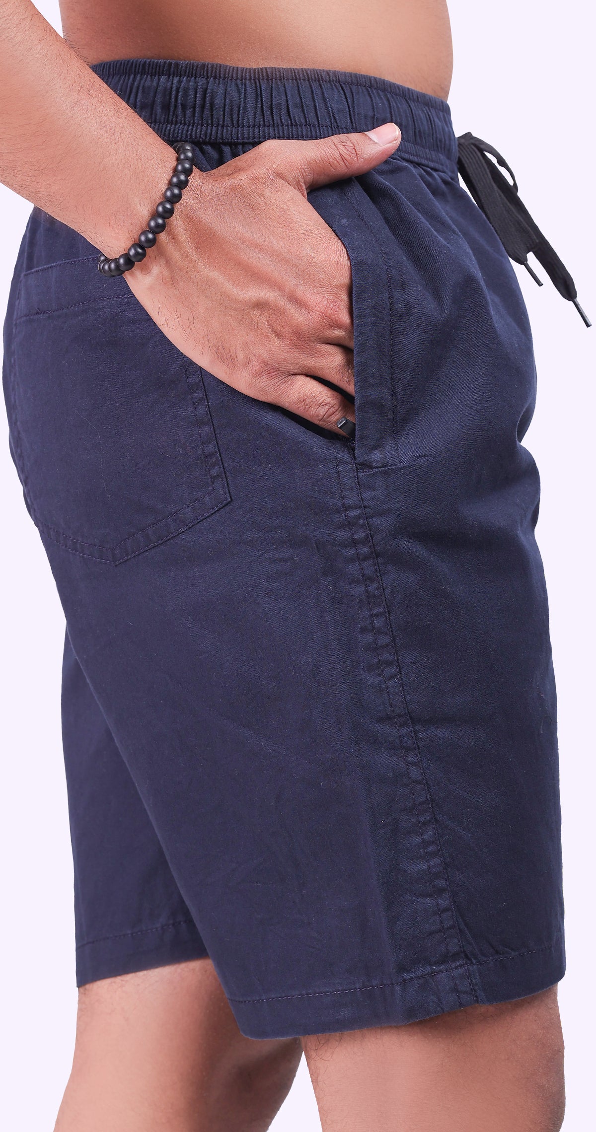 Men's Blue Coastal Chill Solid Bermuda Comfort Cotton