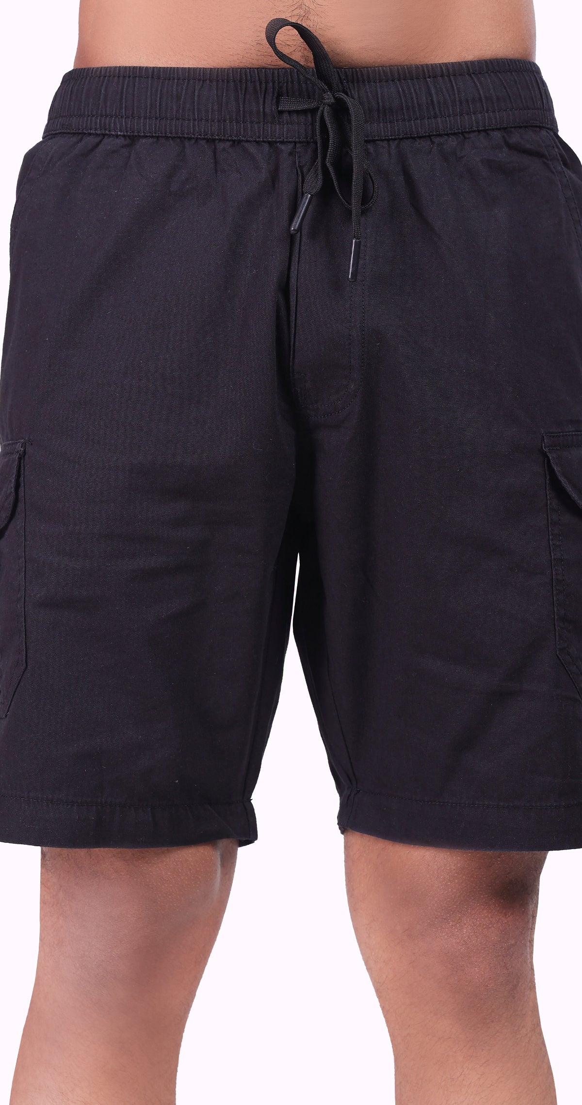 Men's Black Sun Chic Solid Bermuda Comfort Cotton