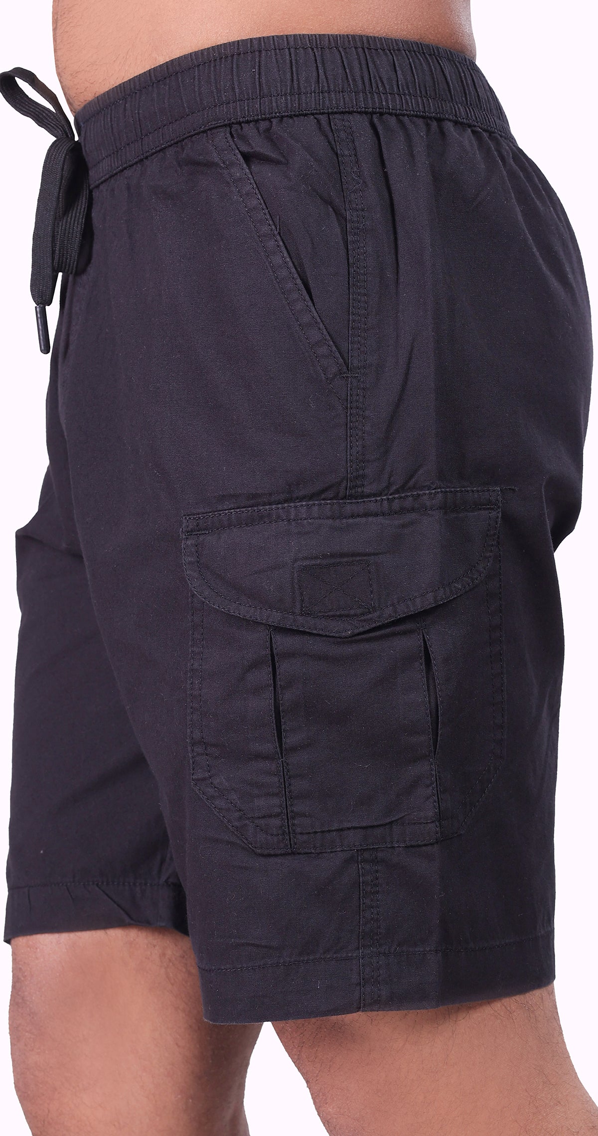 Men's Black Sun Chic Solid Bermuda Comfort Cotton