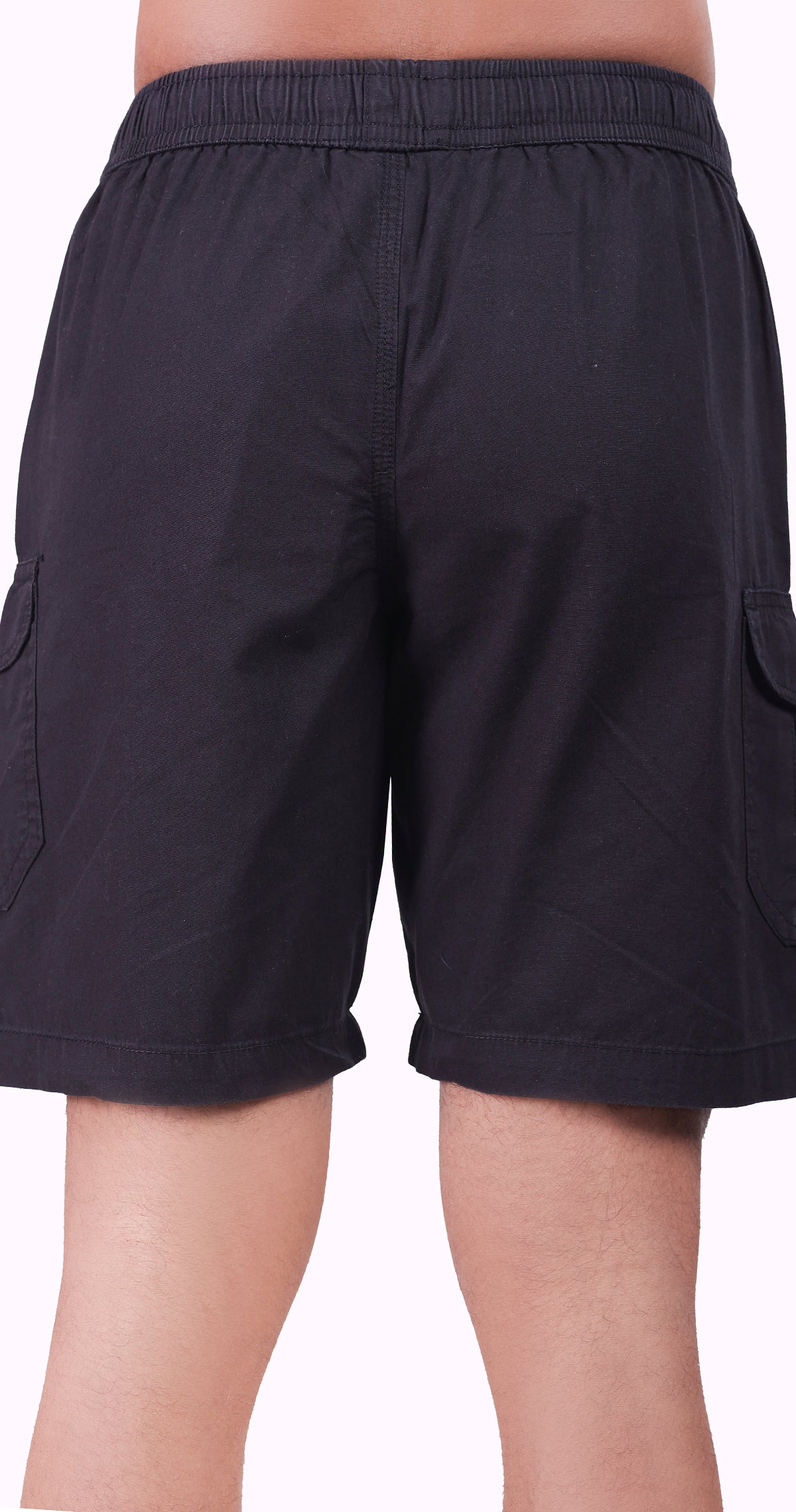 Men's Black Sun Chic Solid Bermuda Comfort Cotton