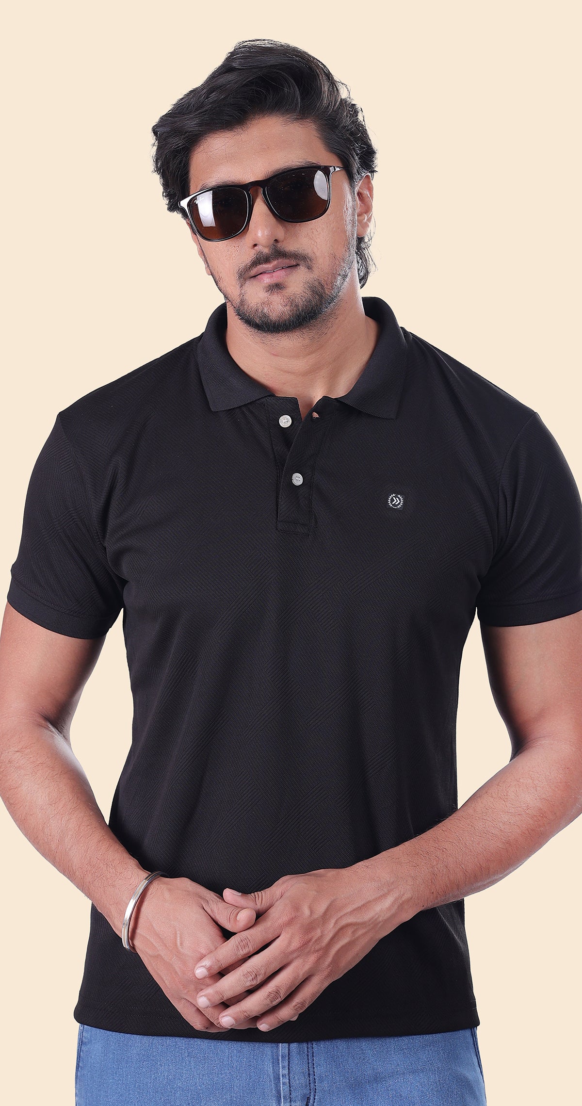 Men's Black Polo Perfection Tshirt