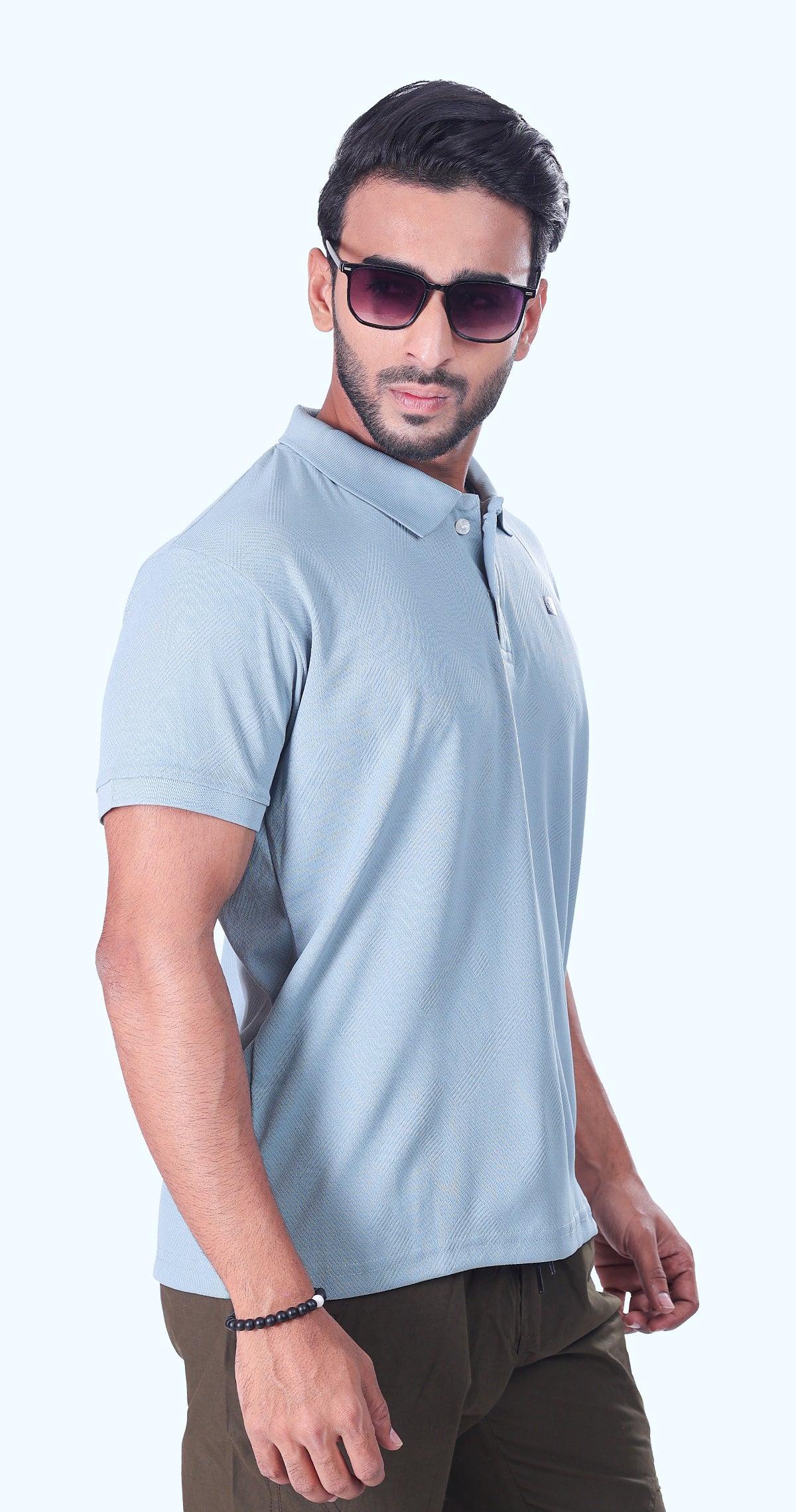 Men's Aqua Green Polo Perfection Tshirt