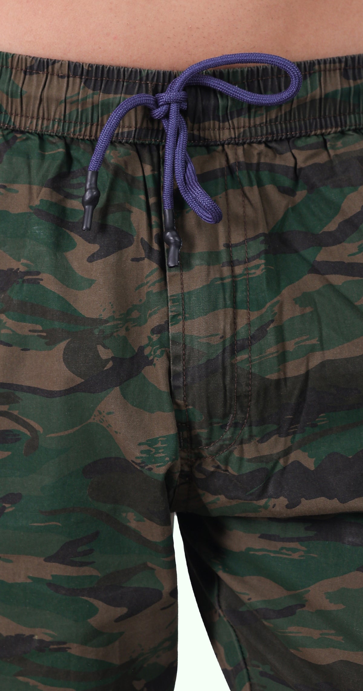 Men's Dark Green Tranquil Wear Pyjama Pants Military Print Comfort Cotton