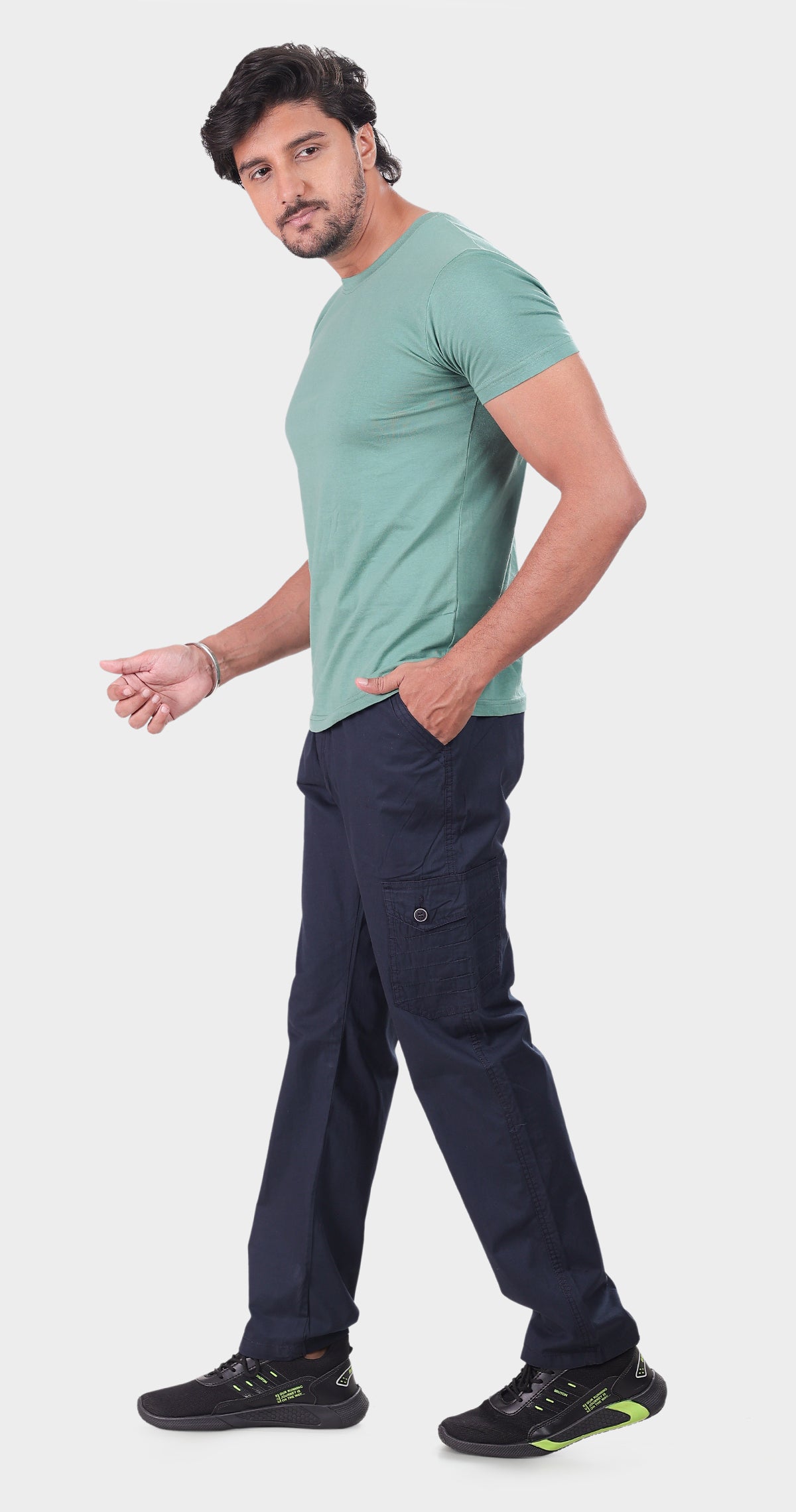 Men's Charcoal Grey Relaxation Pyjama Pants Solid Comfort Cotton