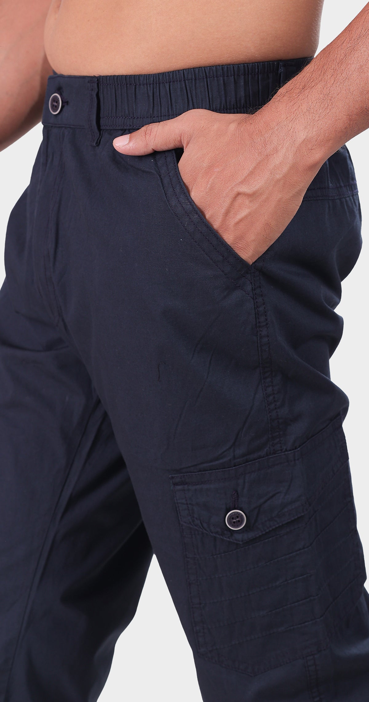 Men's Charcoal Grey Relaxation Pyjama Pants Solid Comfort Cotton