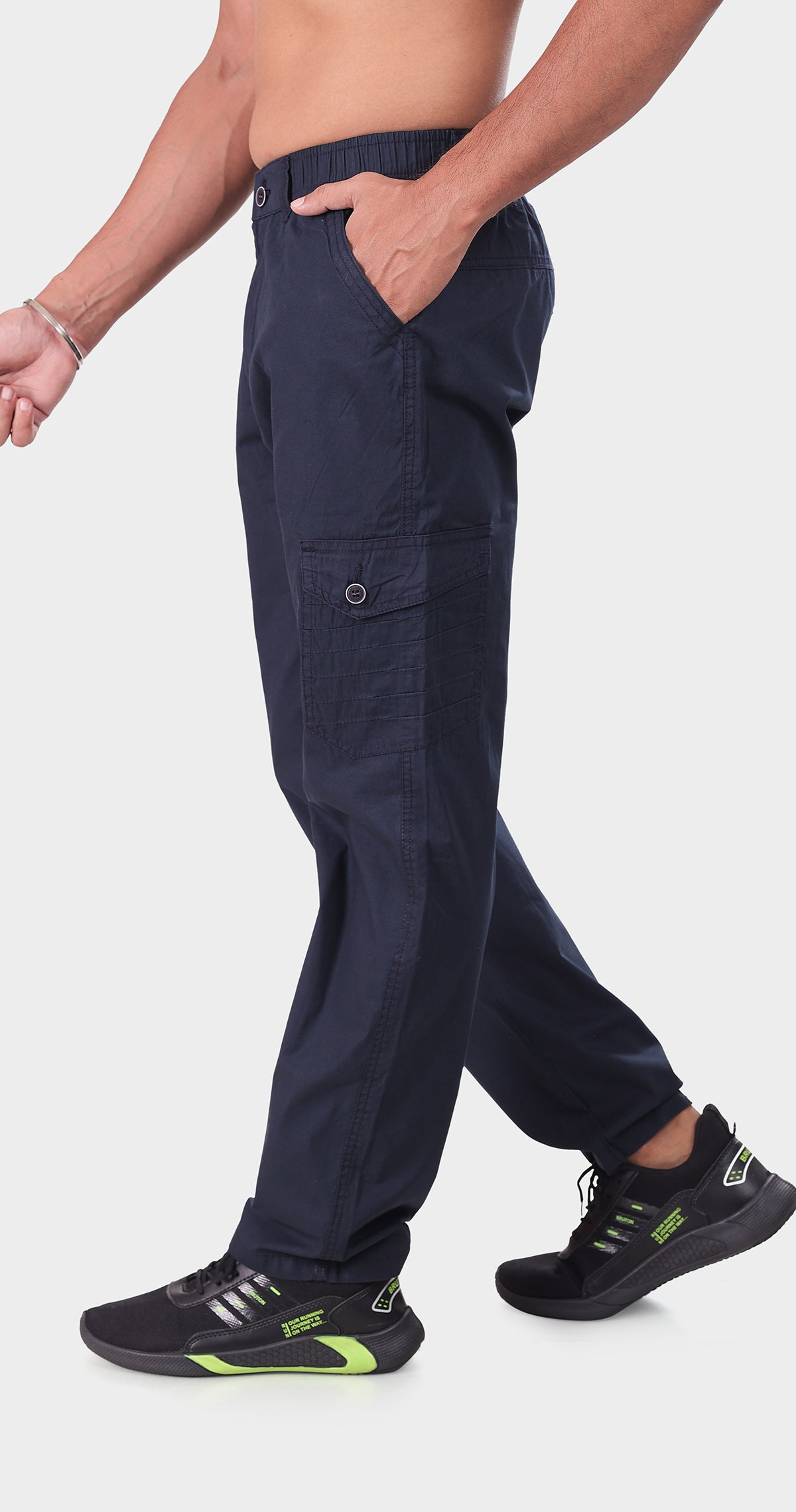 Men's Charcoal Grey Relaxation Pyjama Pants Solid Comfort Cotton
