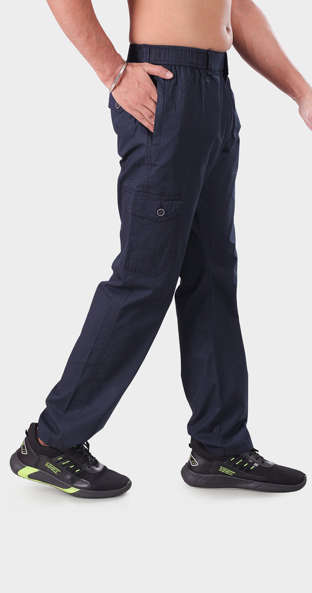 Men's Charcoal Grey Relaxation Pyjama Pants Solid Comfort Cotton