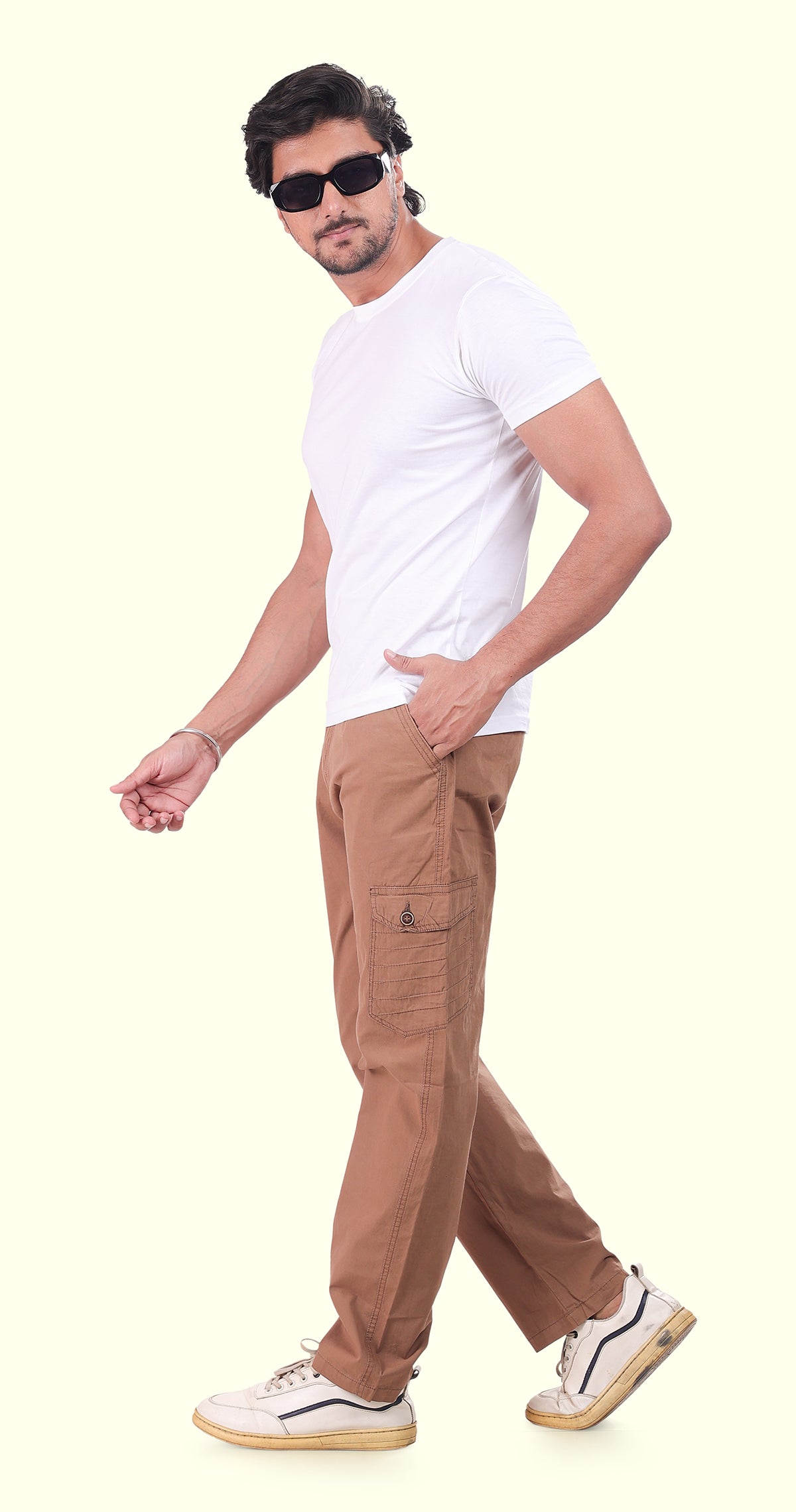Men's Brown Relaxation Pyjama Pants Solid Comfort Cotton