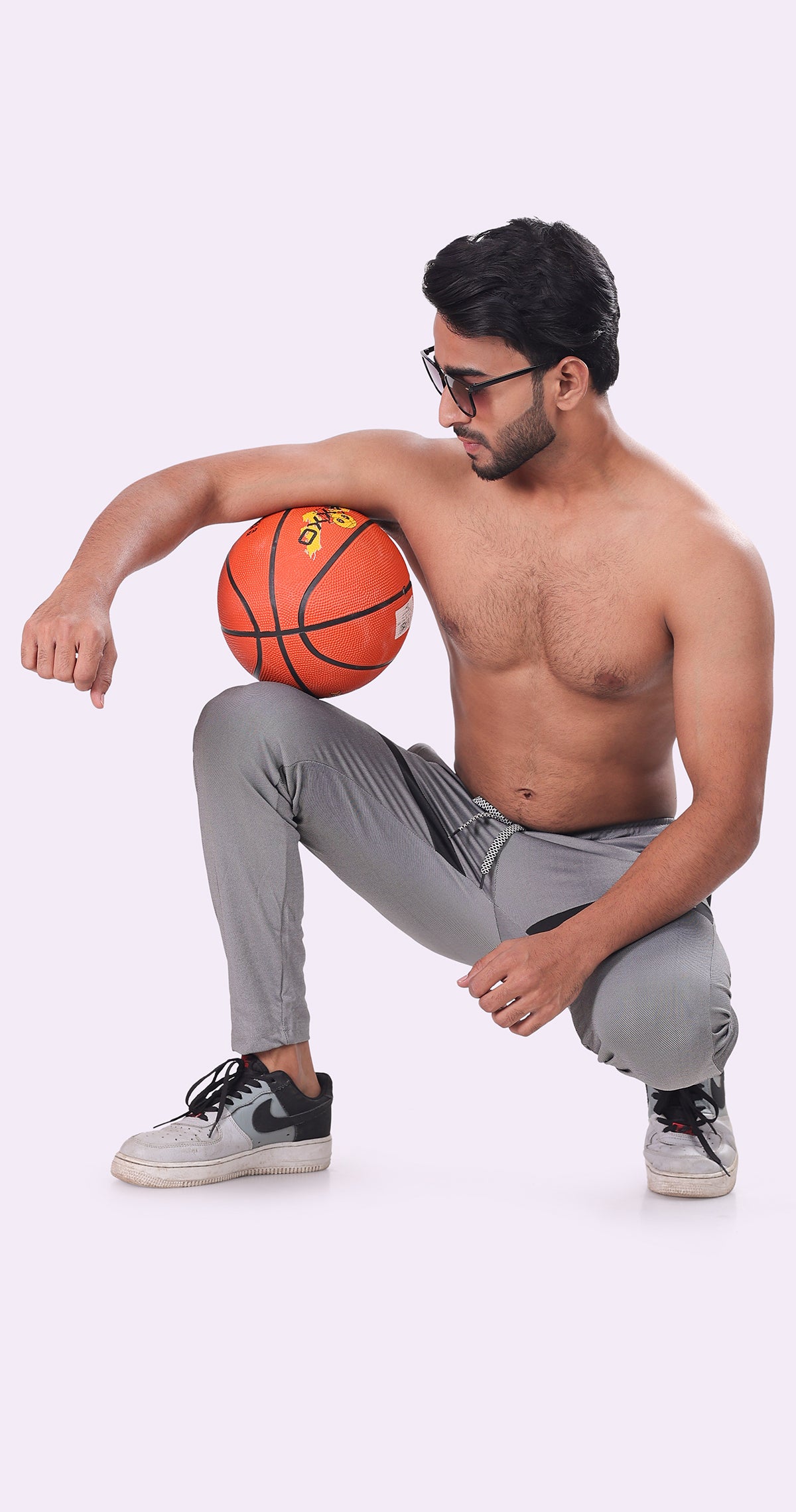 Men's Grey Dynamic fit Sports Pants Soild sweat Control