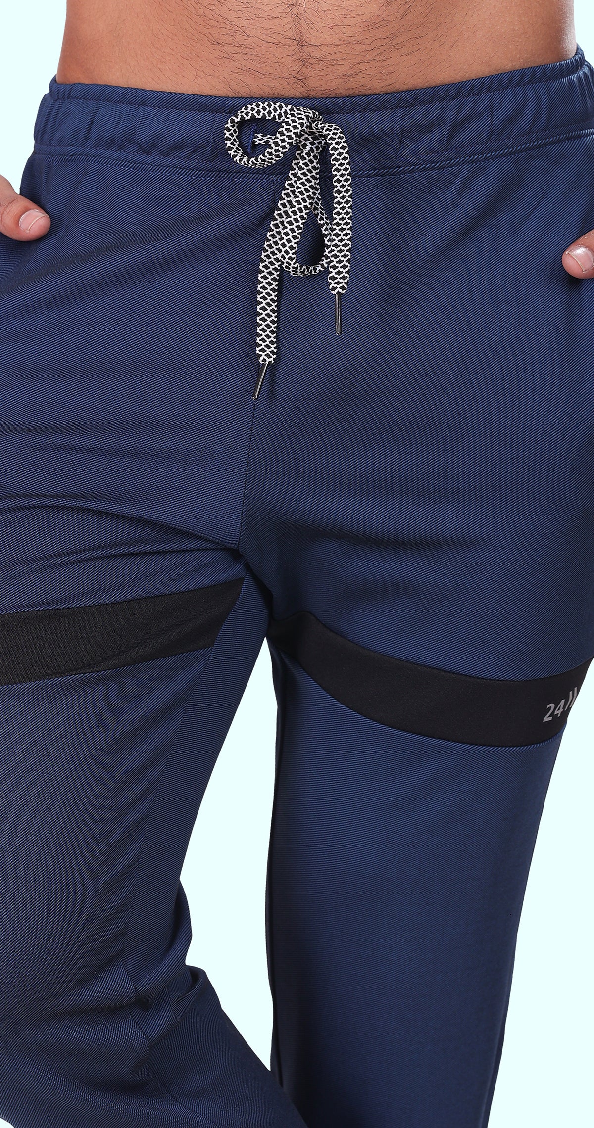 Men's Blue Dynamic fit Sports Pants Soild sweat Control
