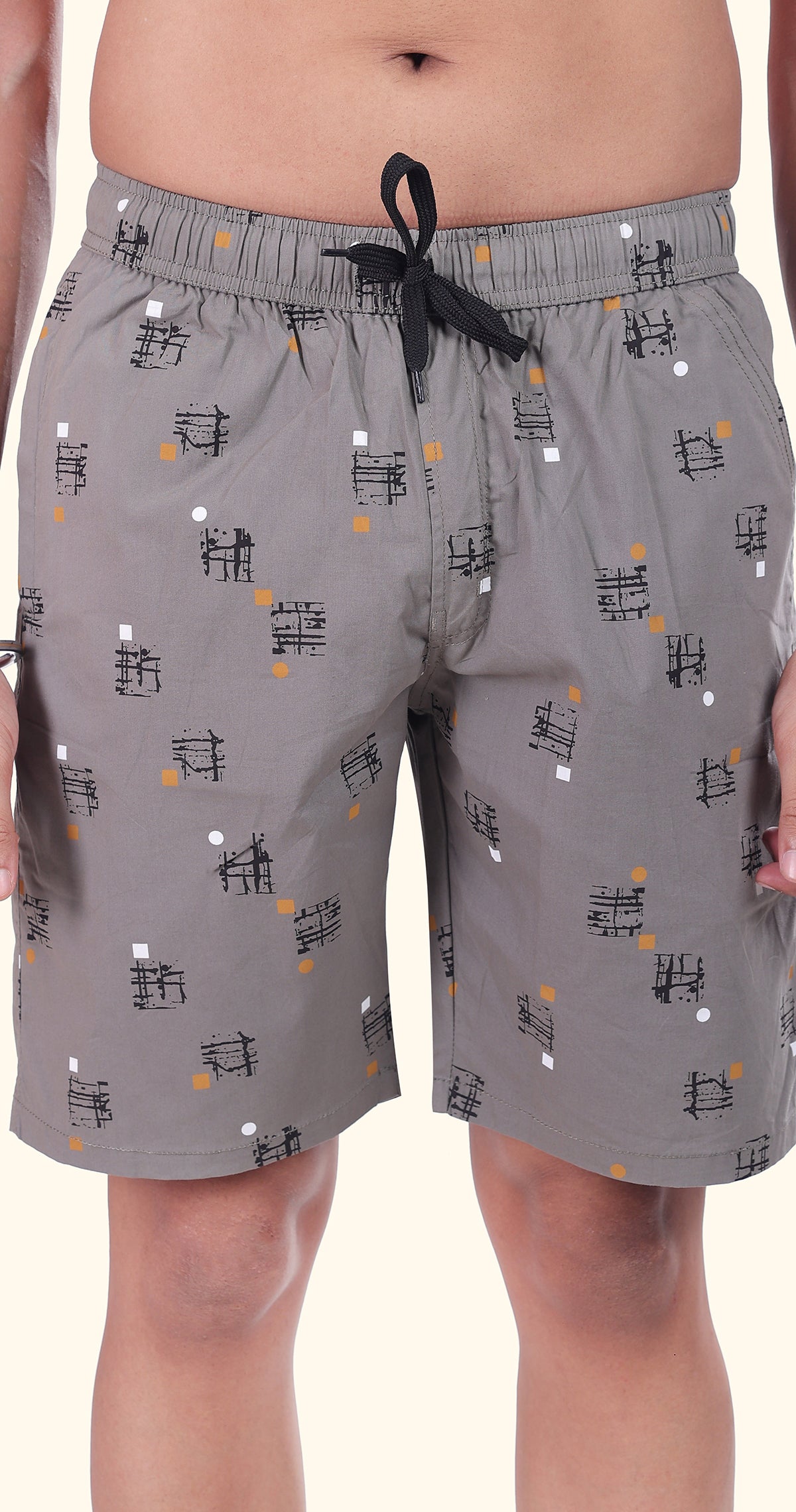 Men's Grey Island Threads Printed Bermuda Comfort Cotton