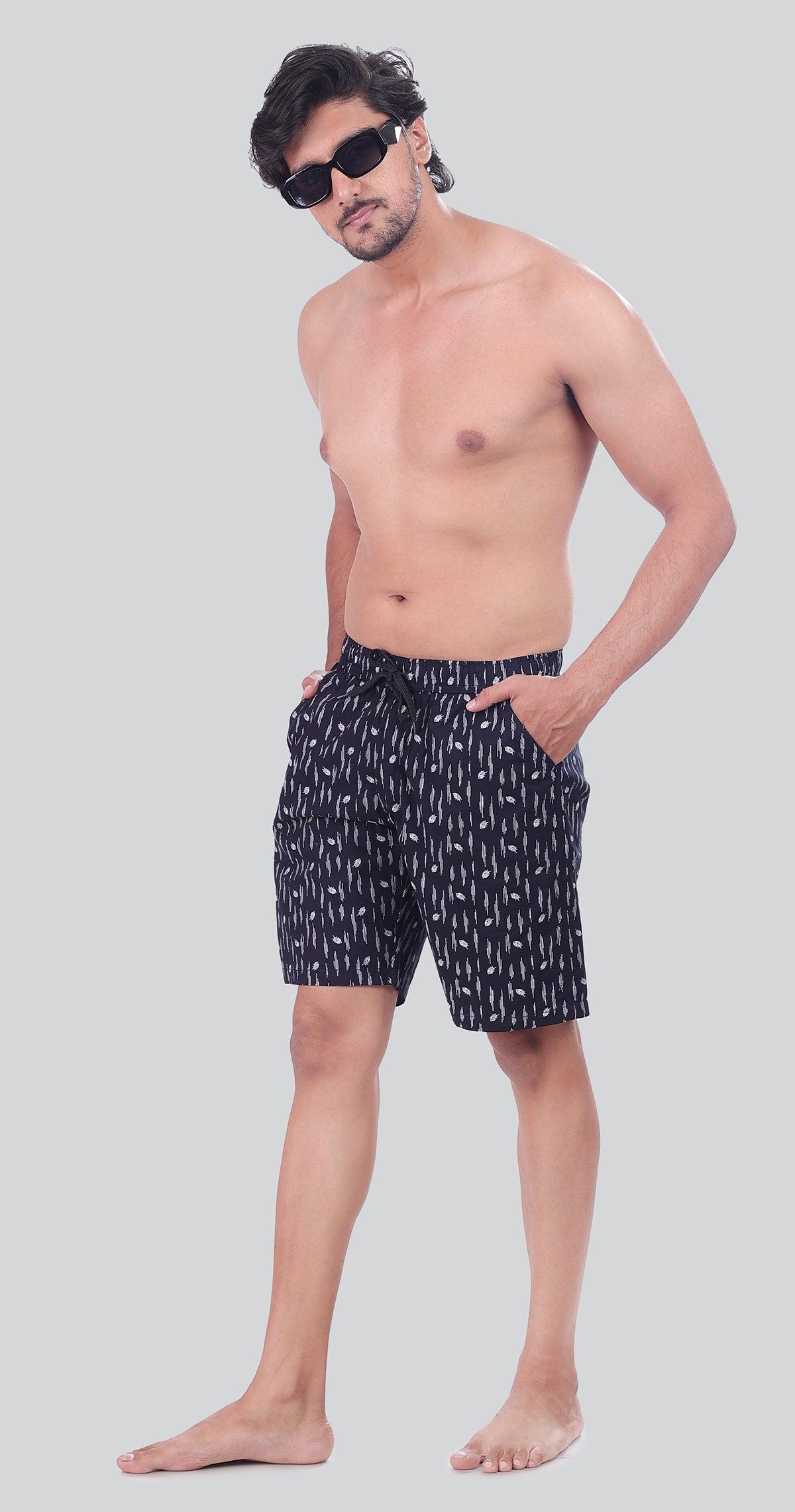 Men's Blue Island Threads Printed Bermuda Comfort Cotton