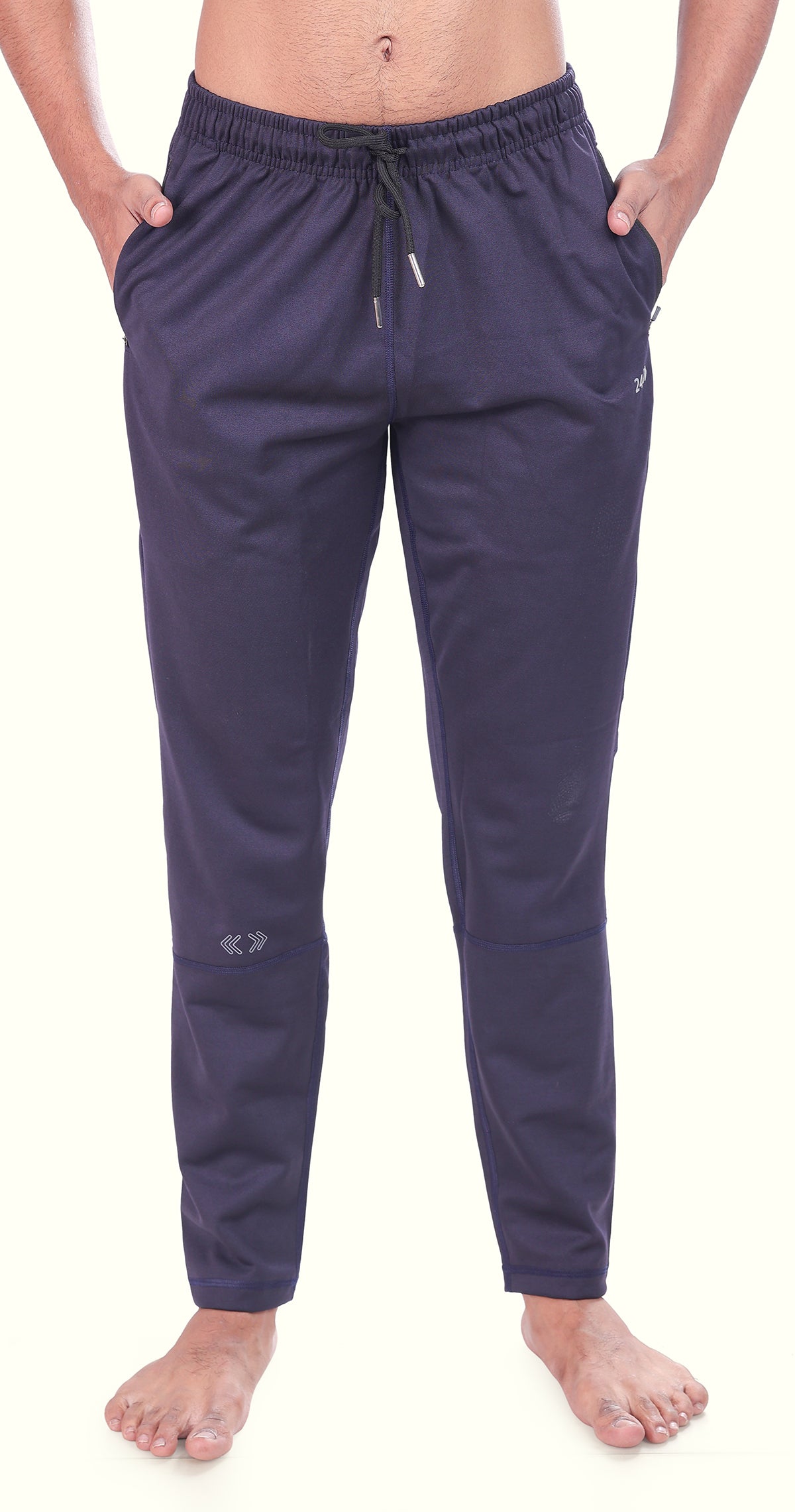 Men's Blue Pro Motion Sports Pants Soild sweat Control