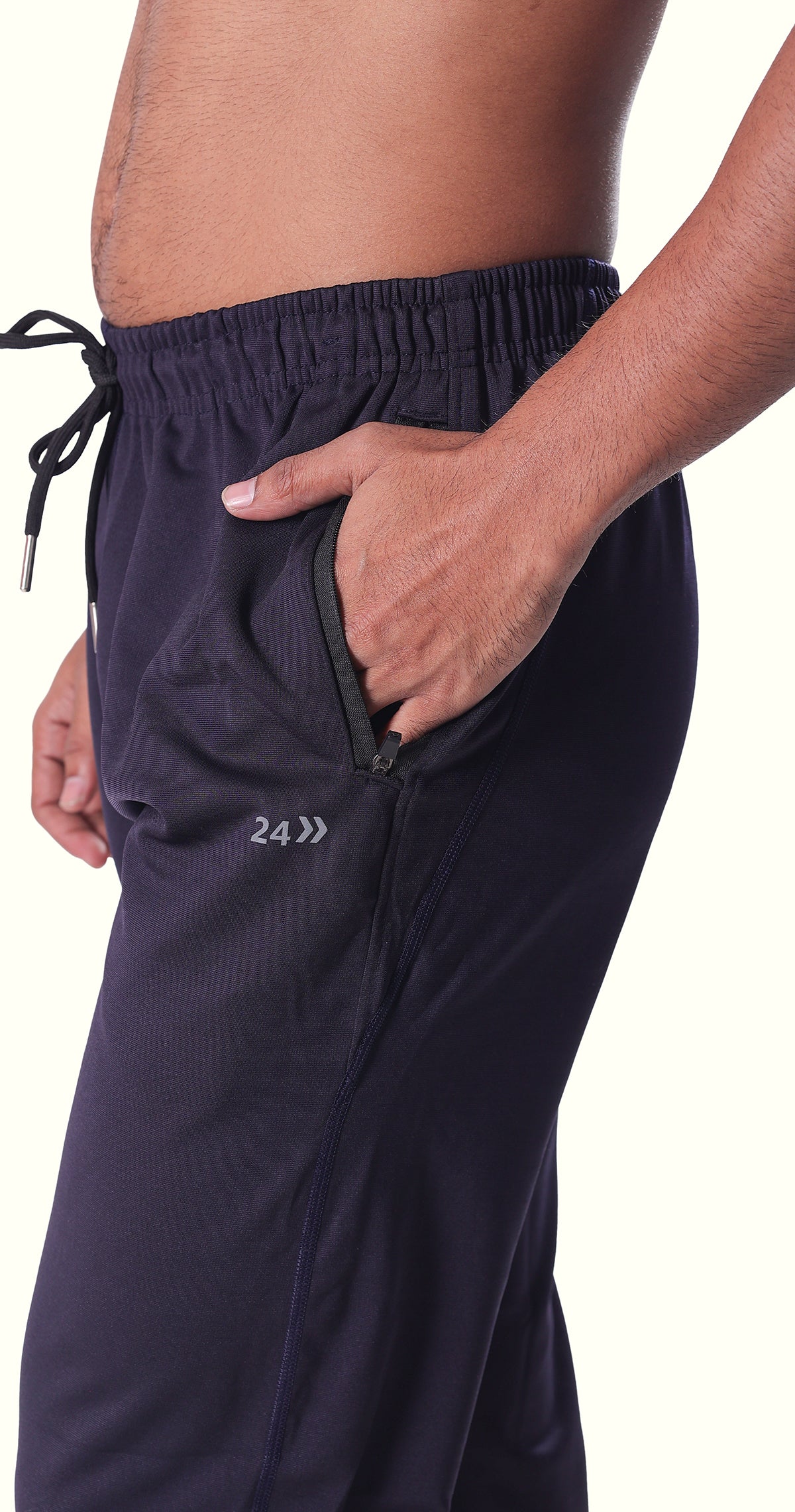 Men's Blue Pro Motion Sports Pants Soild sweat Control