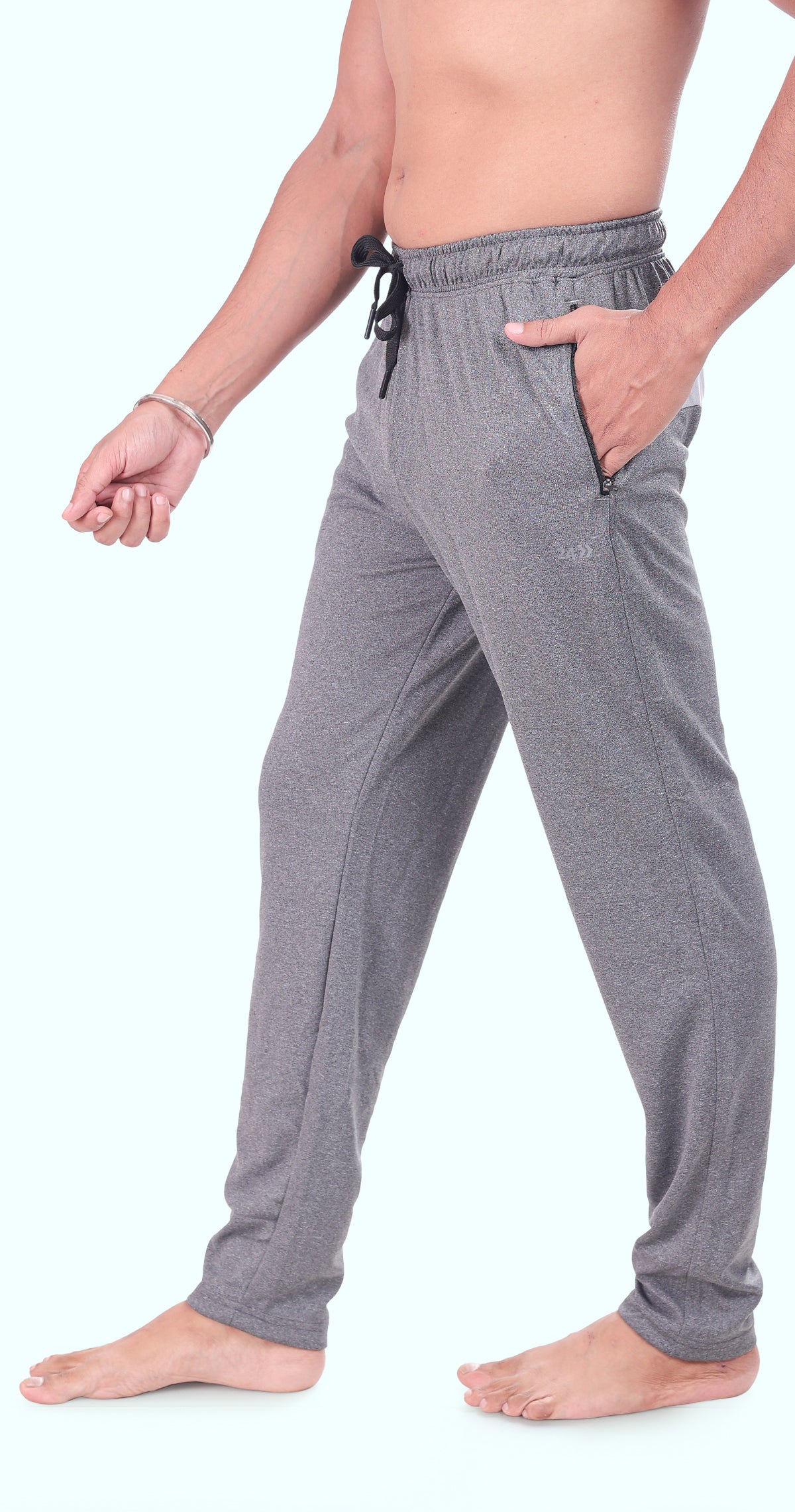 Men's Grey Performance Gear Sports Pants Soild sweat Control