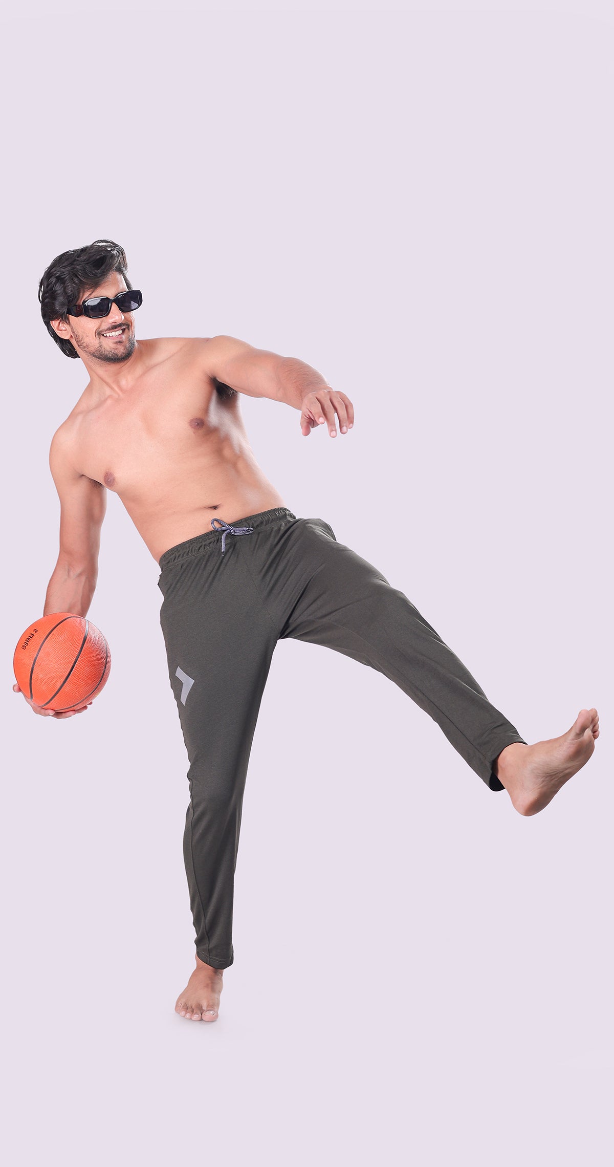 Men's Green Performance Gear Sports Pants Soild sweat Control