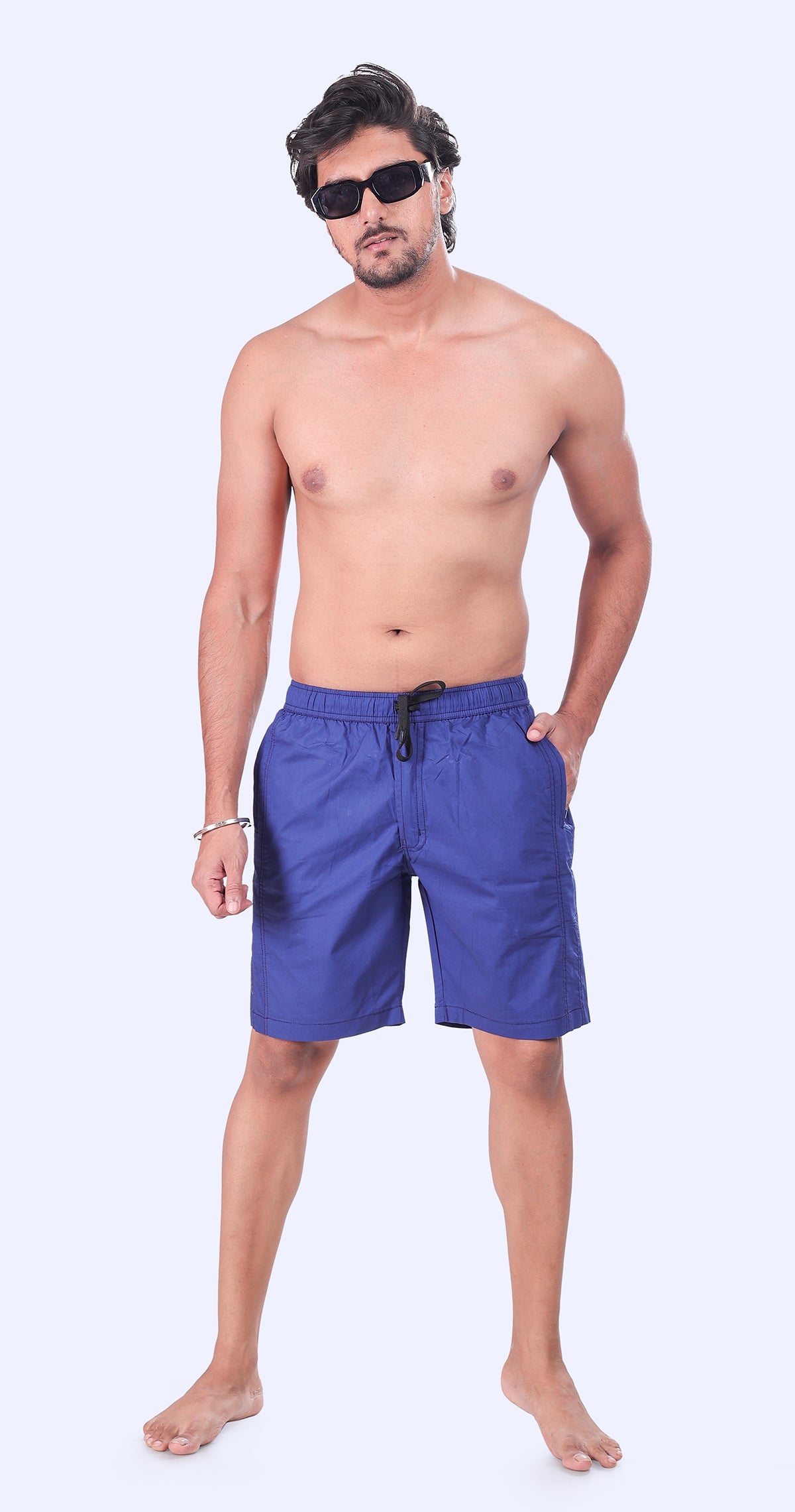 Men's Royal Blue Bermuda Vibe Solid Comfort Cotton