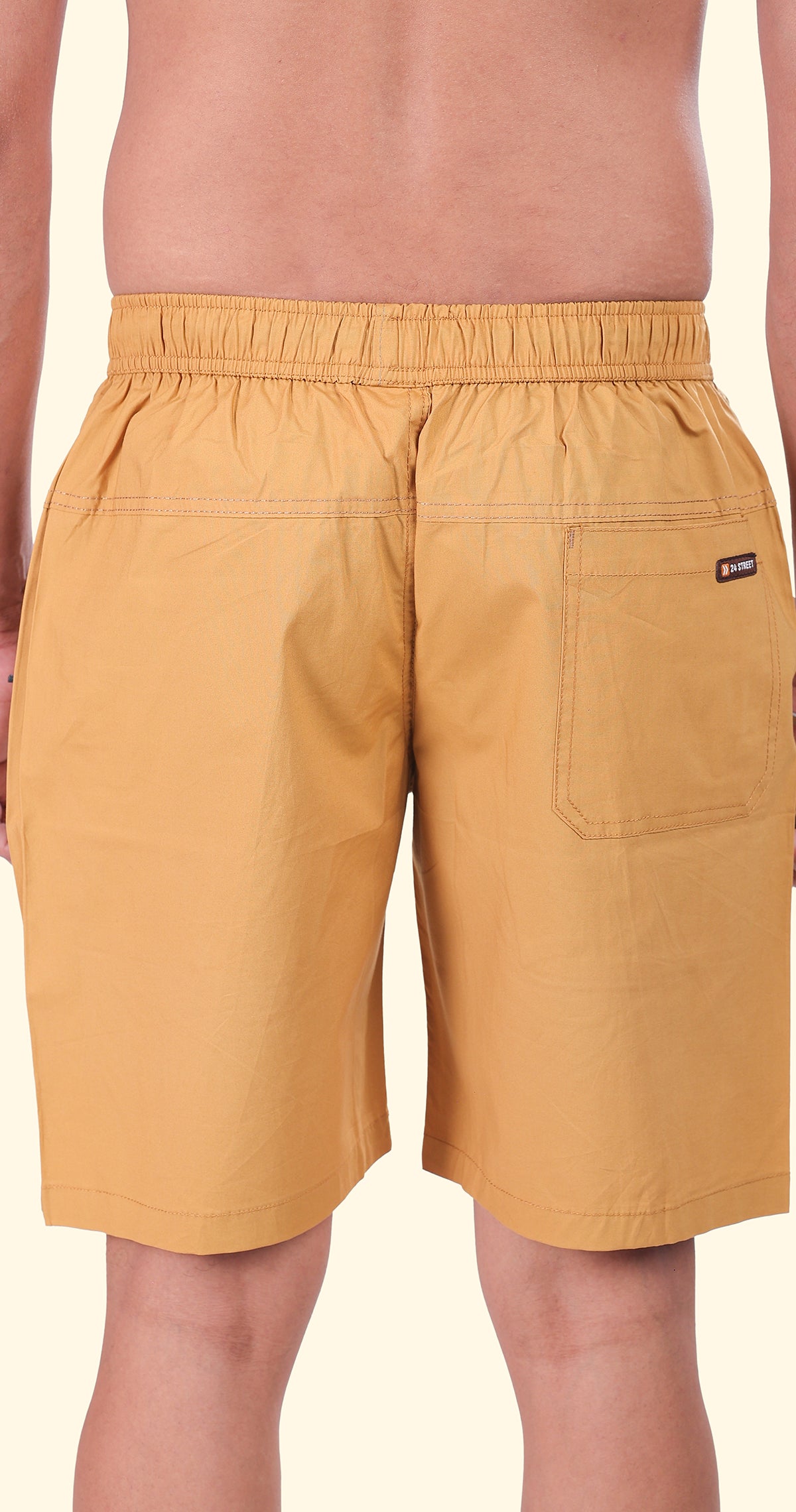 Men's Honey Bermuda Vibe Solid Comfort Cotton