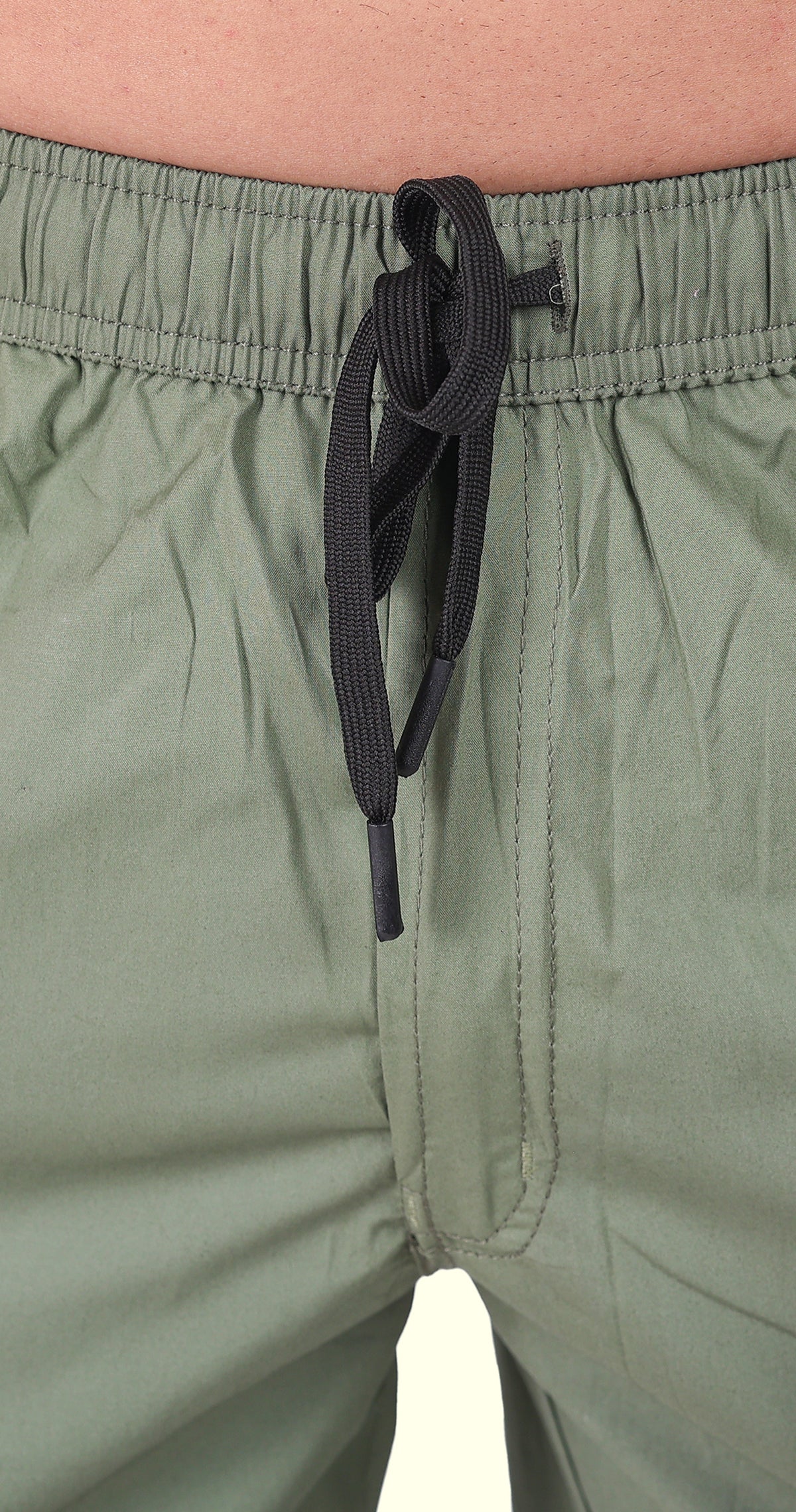Men's Olive Green Bermuda Vibe Solid Comfort Cotton