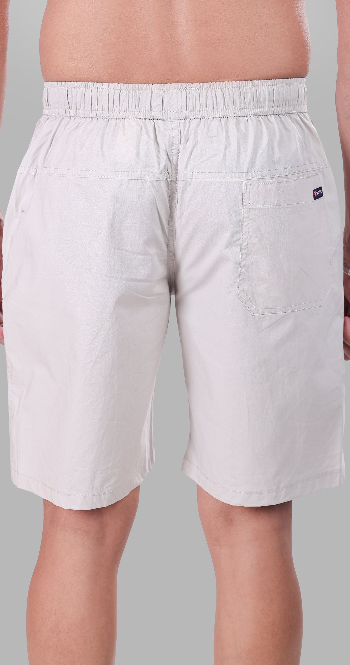 Men's Light Grey Bermuda Vibe Solid Comfort Cotton