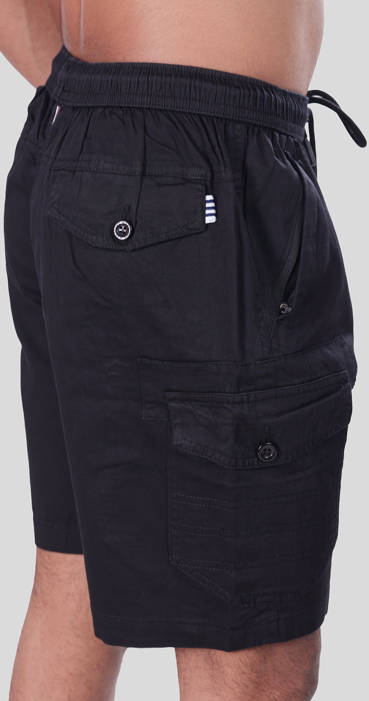 Men's Black Tiki Tide Solid Bermuda Comfort Cotton