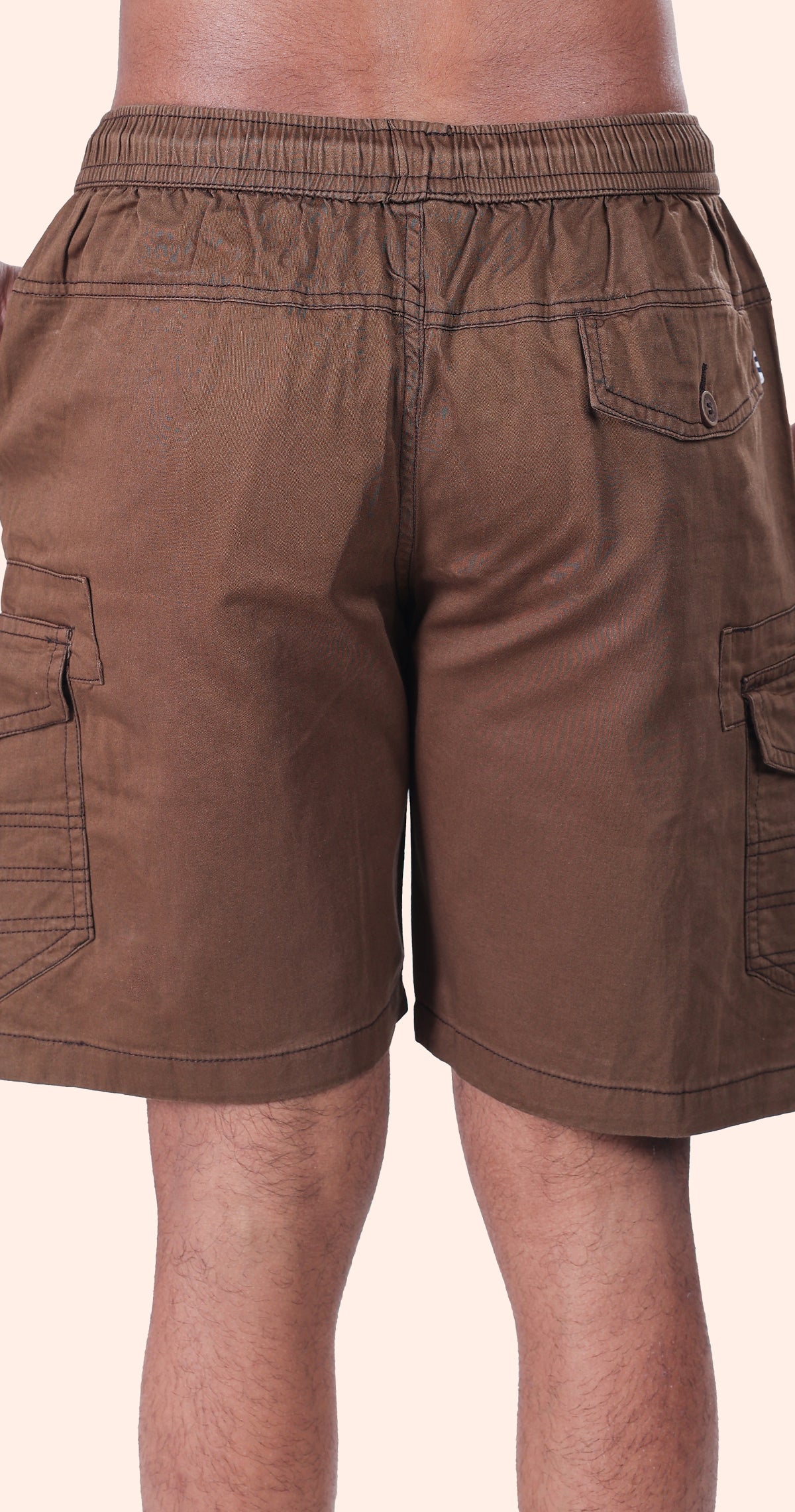 Men's Brown Tiki Tide Solid Bermuda Comfort Cotton