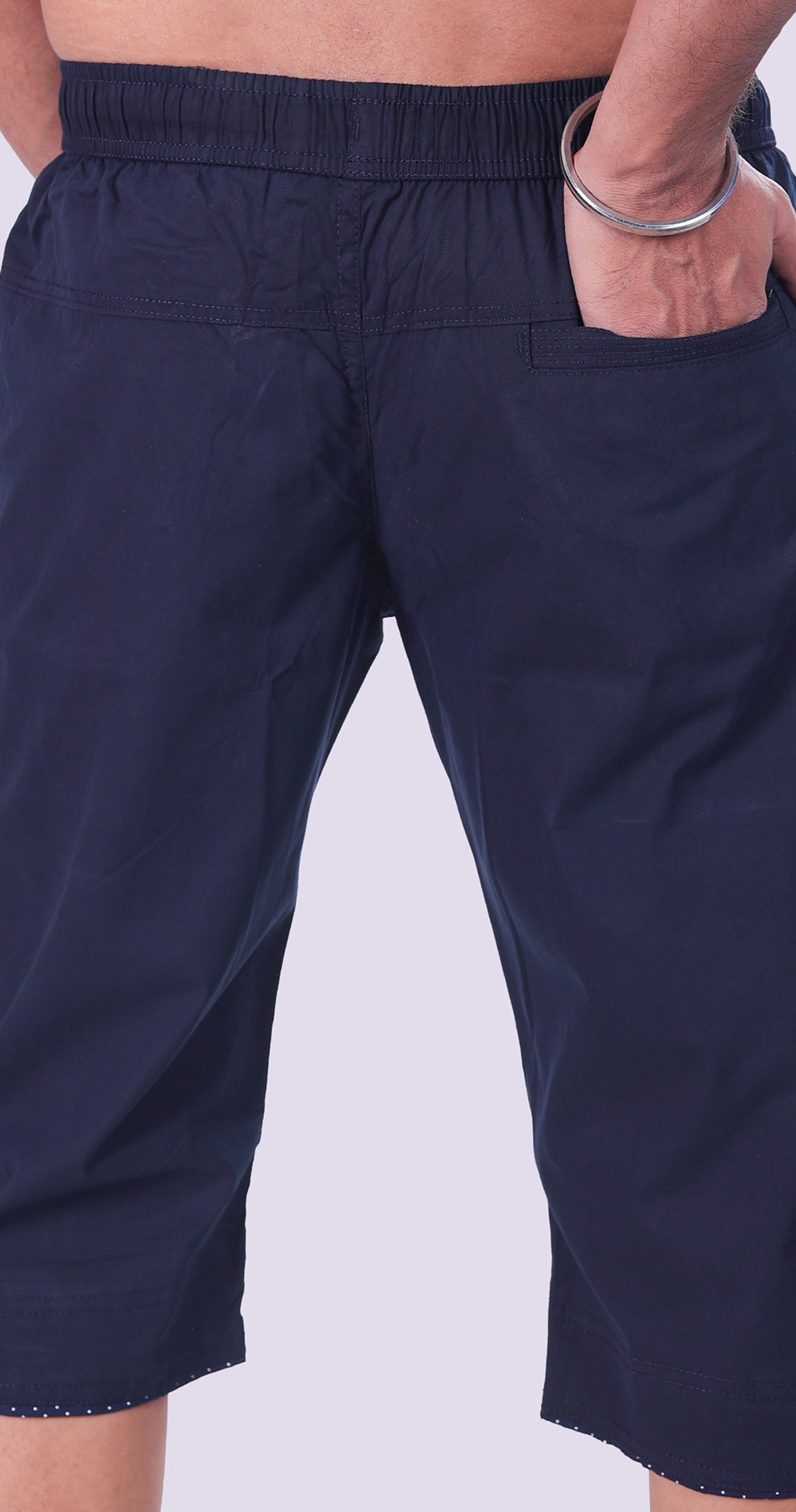 Men's Summer Ease Capri Solid Print Comfort Cotton