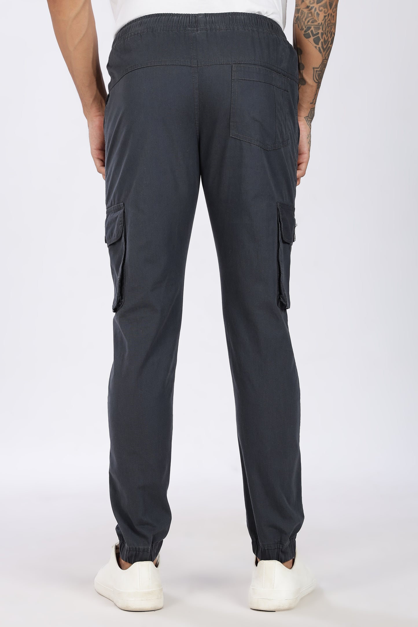 Men's Grey Performance Pulse Solid Jogger Cotton