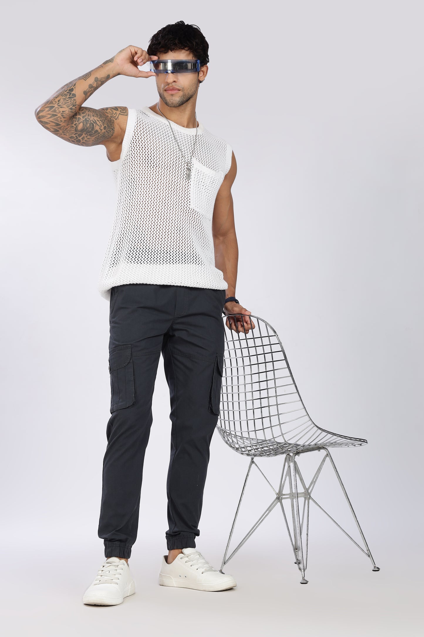 Men's Grey Performance Pulse Solid Jogger Cotton