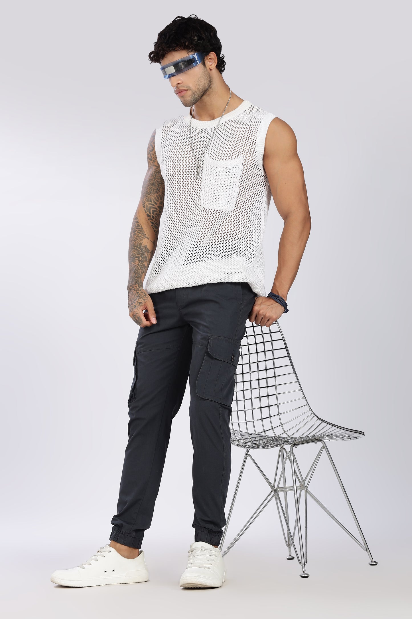 Men's Grey Performance Pulse Solid Jogger Cotton