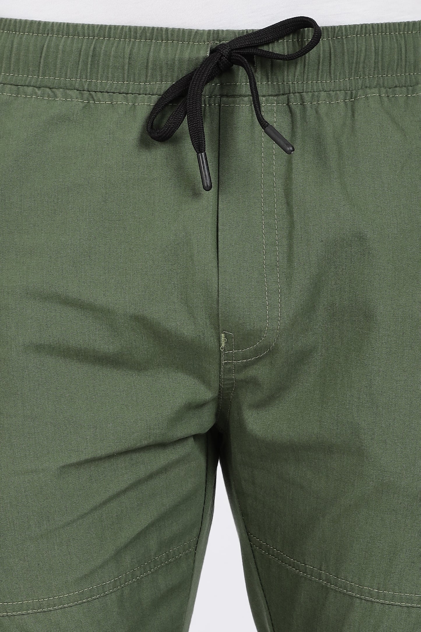 Men's Green Performance Pulse Solid Jogger Cotton