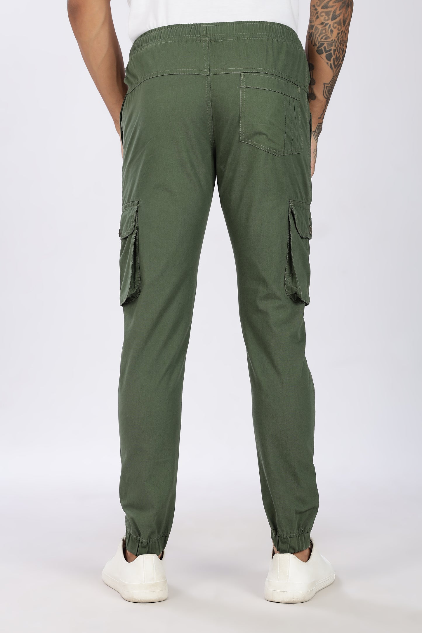 Men's Green Performance Pulse Solid Jogger Cotton