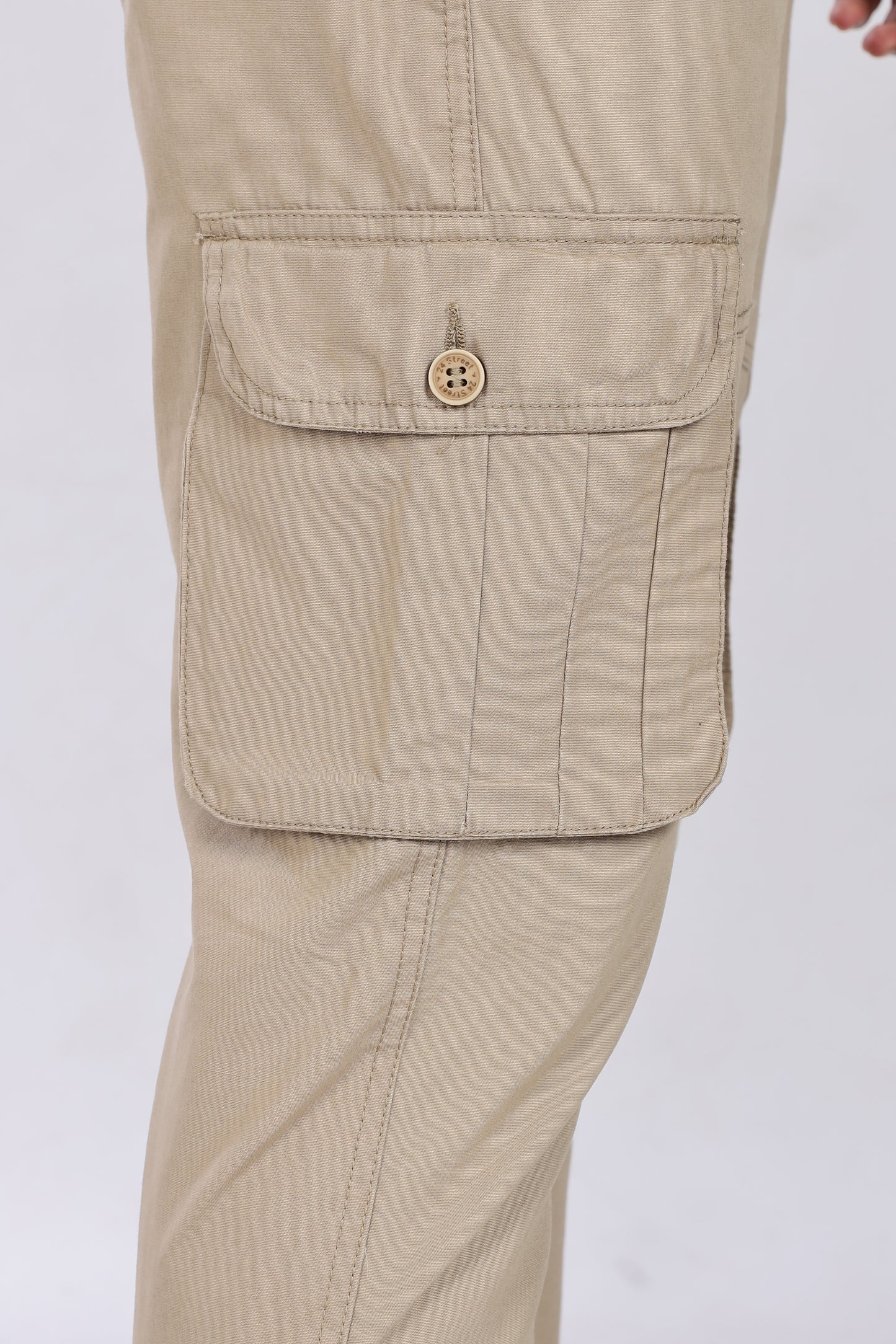 Men's Light Beige Performance Pulse Solid Jogger Cotton