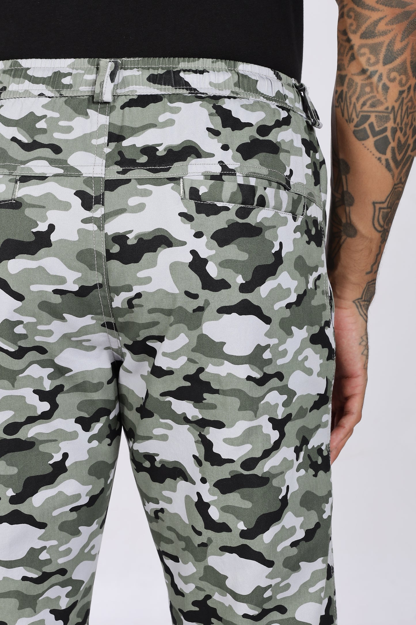 Men's Green Urban Chill Pyjama PantsMilitary Print Comfort Cotton