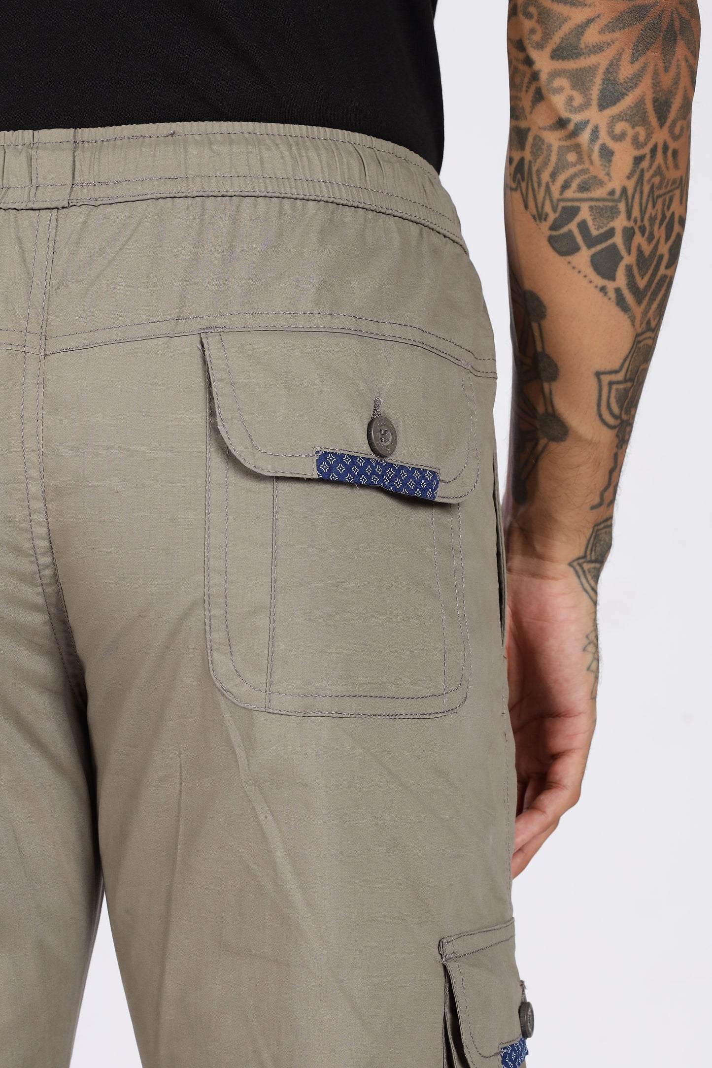 Men's Grey Serenity Pyjama Pants Solid Comfort Cotton