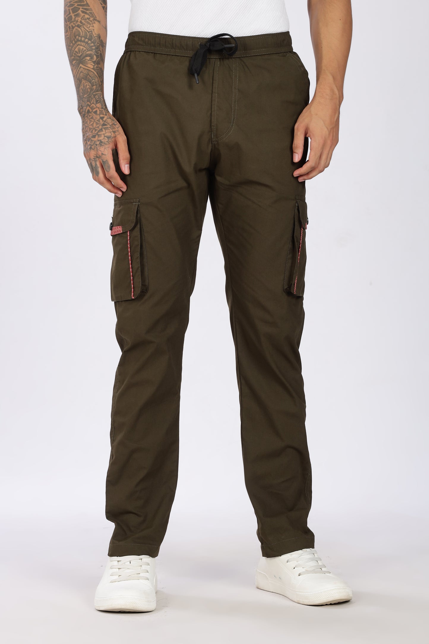 Men's Green Serenity Pyjama Pants Solid Comfort Cotton