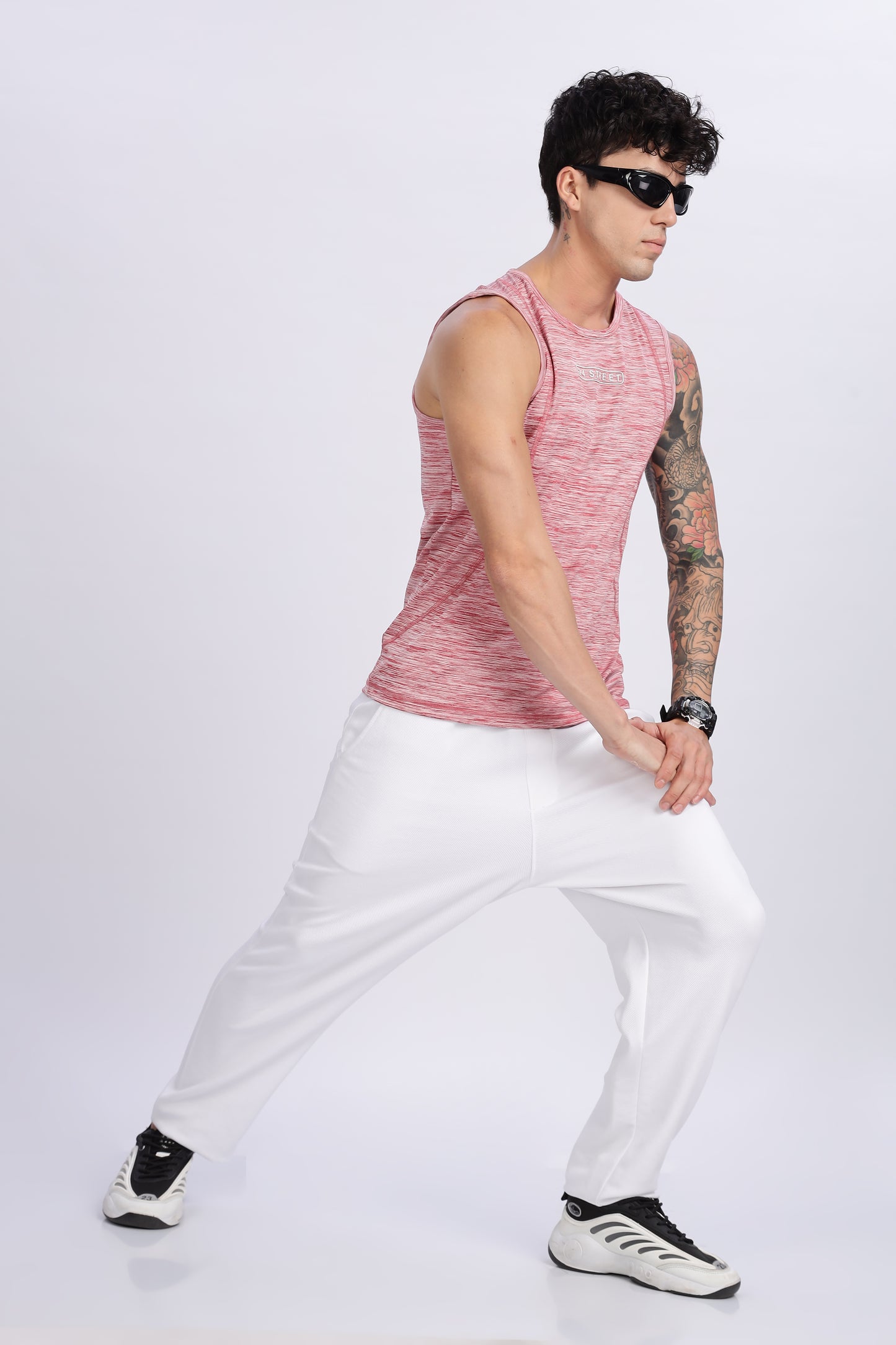 Men's Dusty Rose Active Wear SandoTshirt